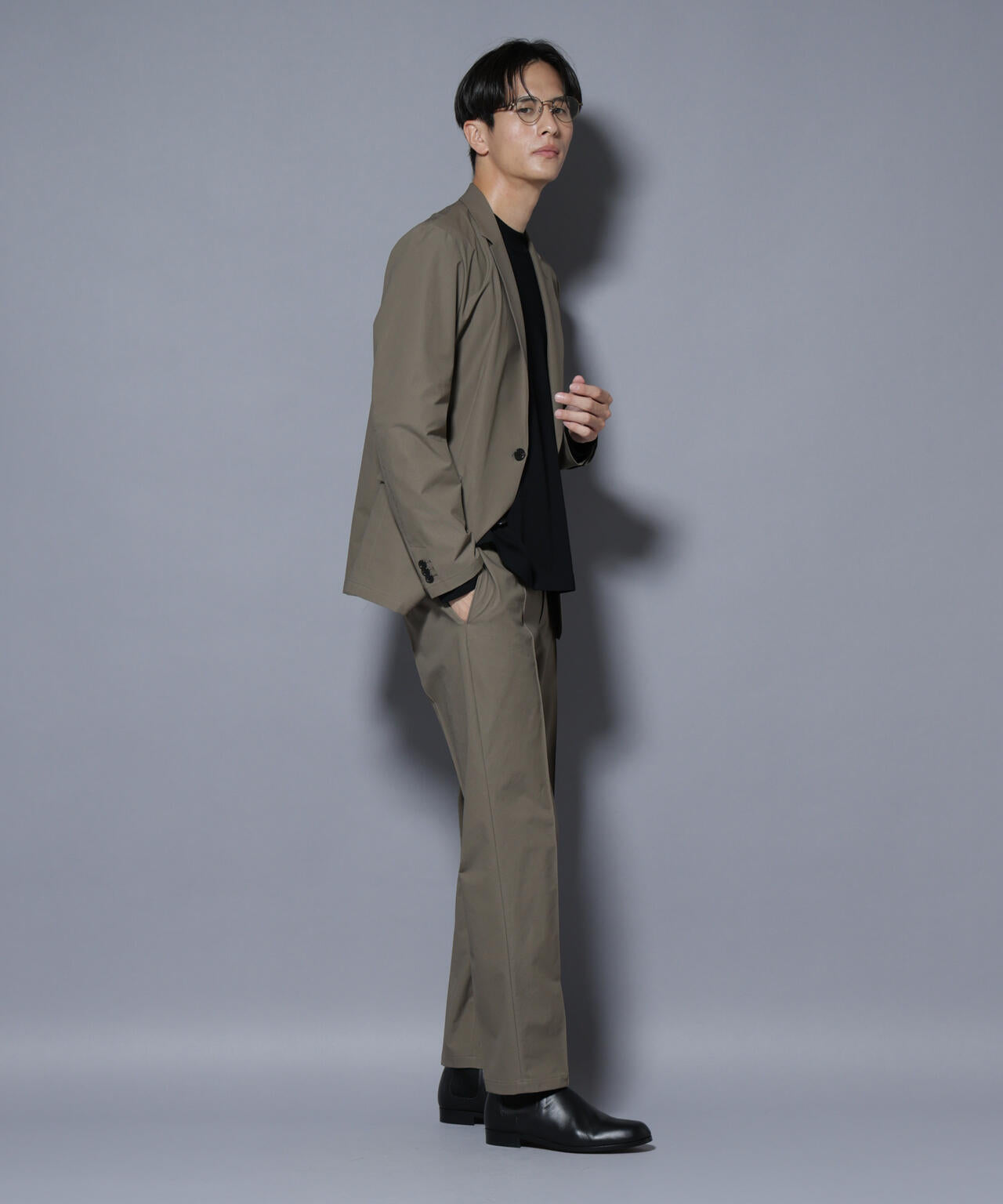 「N JACKET BASIC」SizeMoreTEXBRID(R)ストレッチジャケット(セットアップ可)