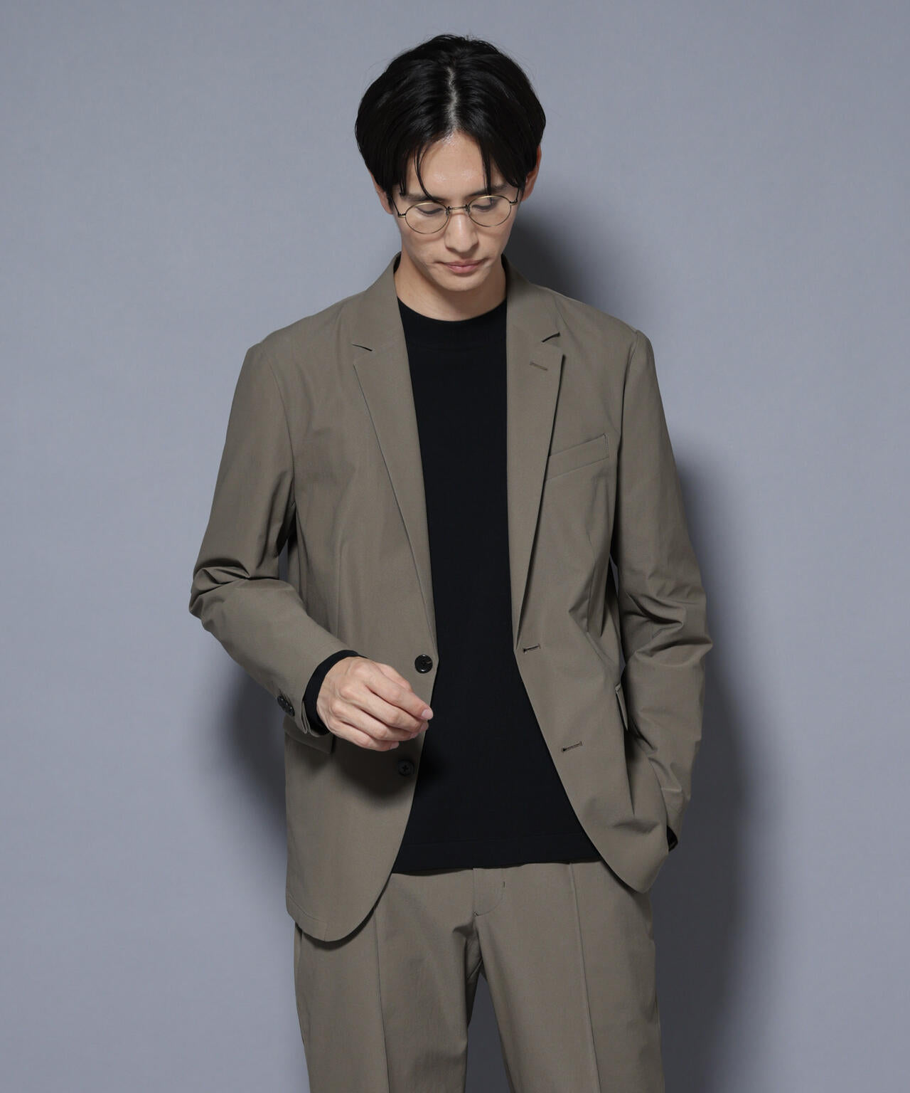 「N JACKET BASIC」SizeMoreTEXBRID(R)ストレッチジャケット(セットアップ可)