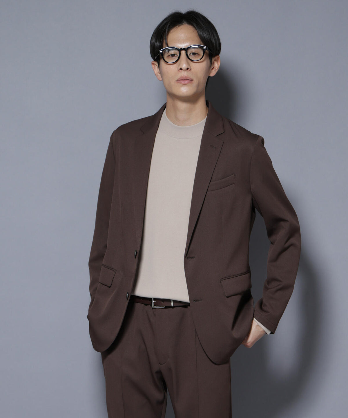 「N JACKET BASIC」シャドーストライプジャケット(セットアップ可)