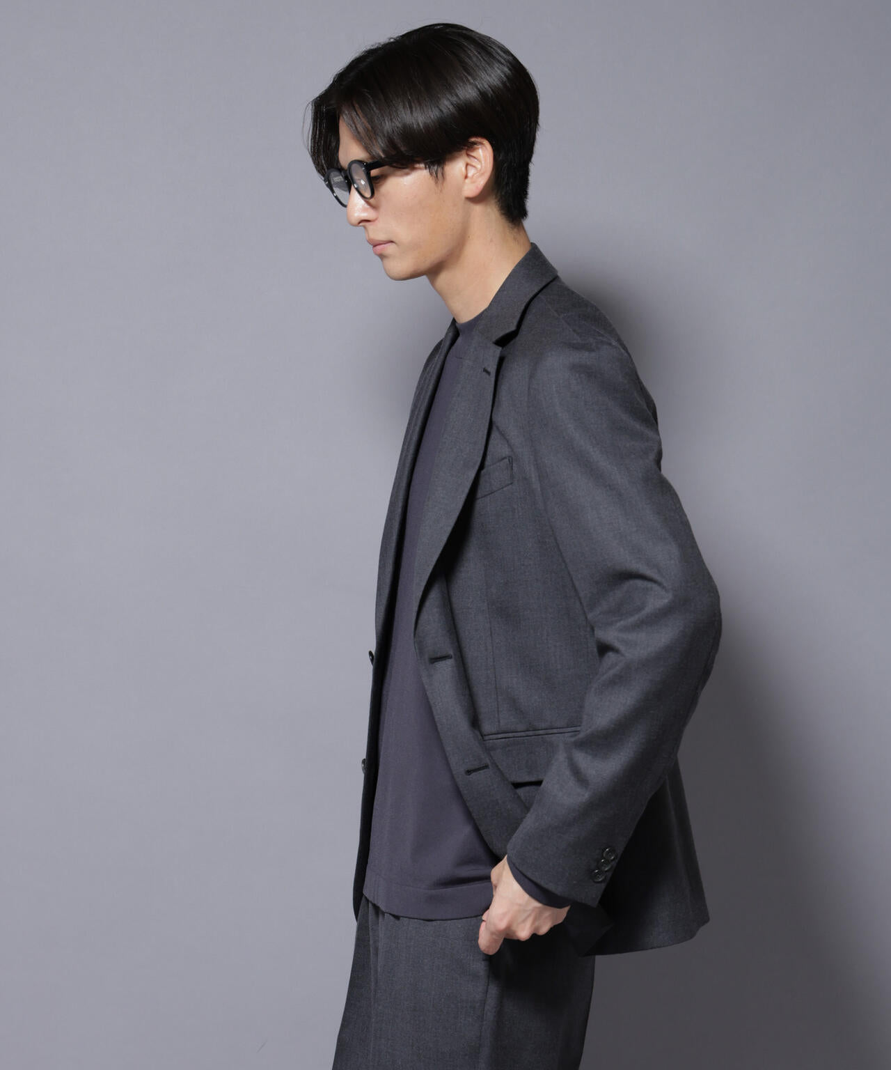 「N JACKET PREMIUM」RENU(R) ウール混洗えるサキソニージャケット(セットアップ可)