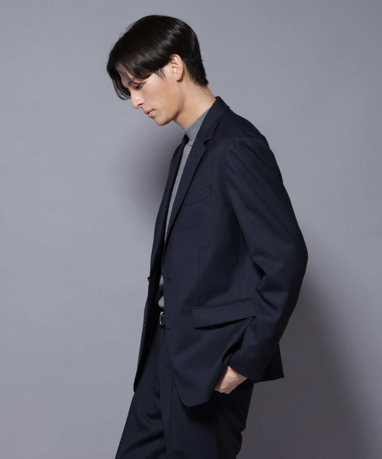 「N JACKET PREMIUM」RENU(R) ウール混洗えるサキソニージャケット(セットアップ可)