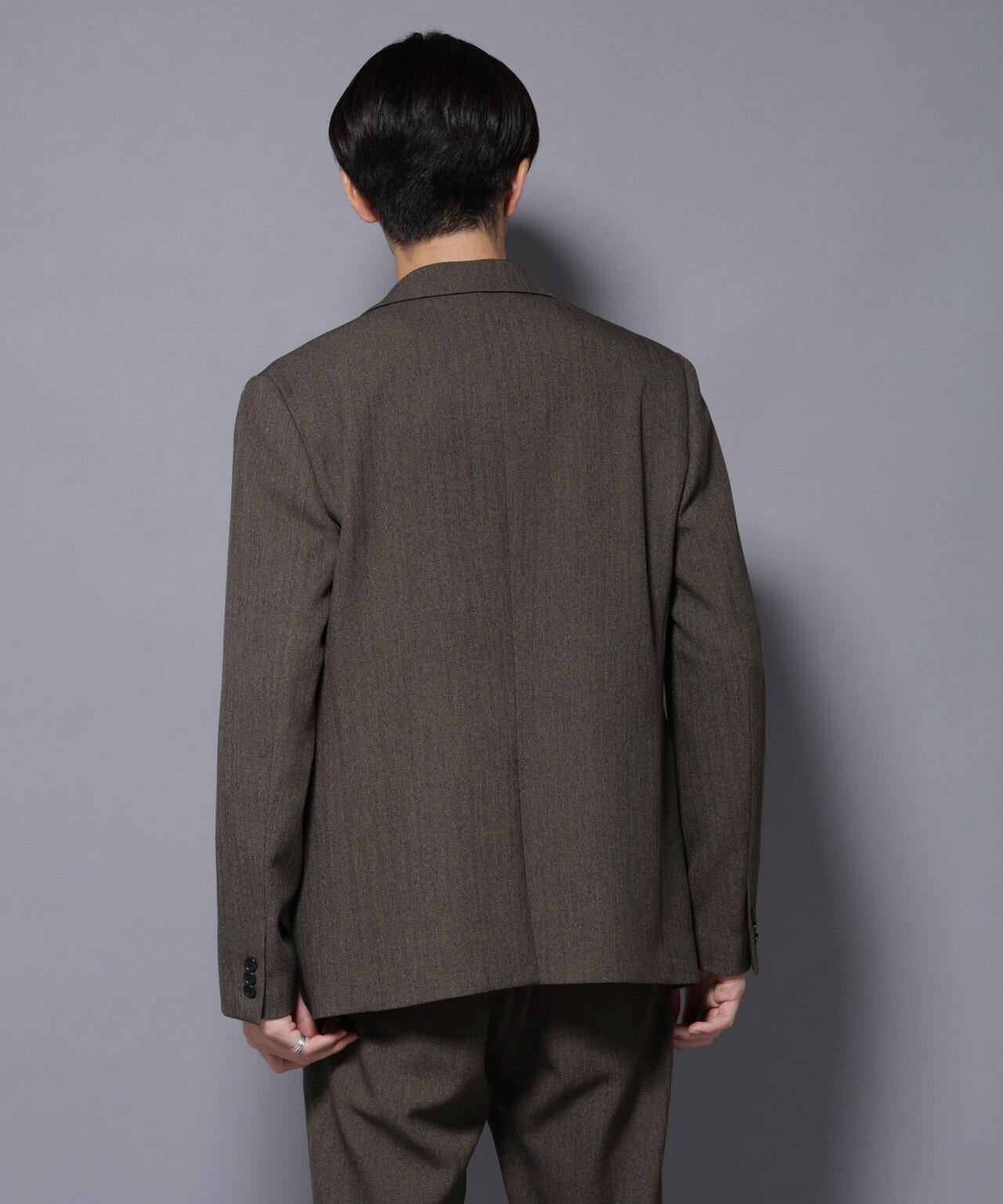 「N JACKET BASIC」 洗えるMIXツイードストレッチジャケット(セットアップ可)