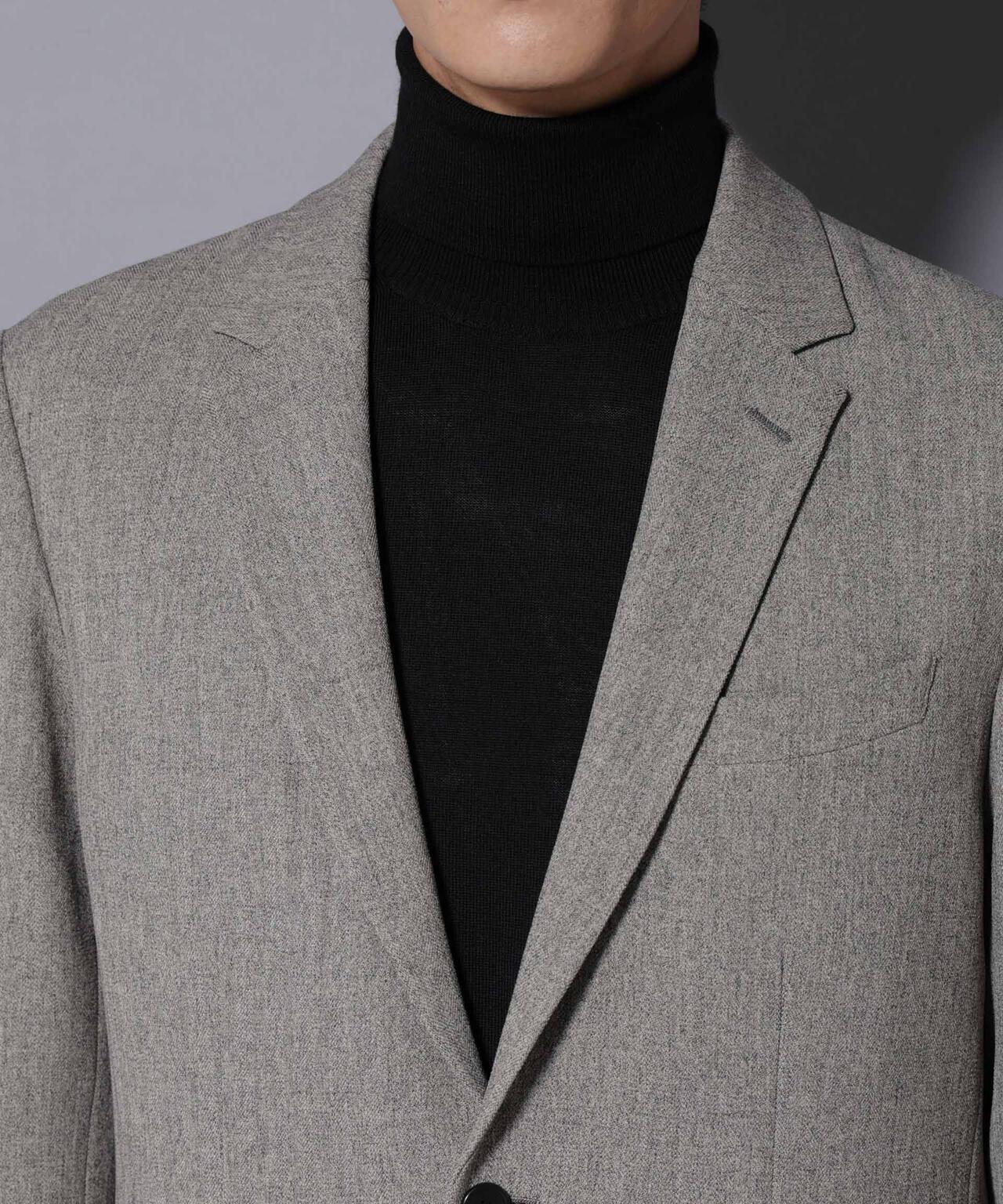 「N JACKET BASIC」 洗えるMIXツイードストレッチジャケット(セットアップ可)