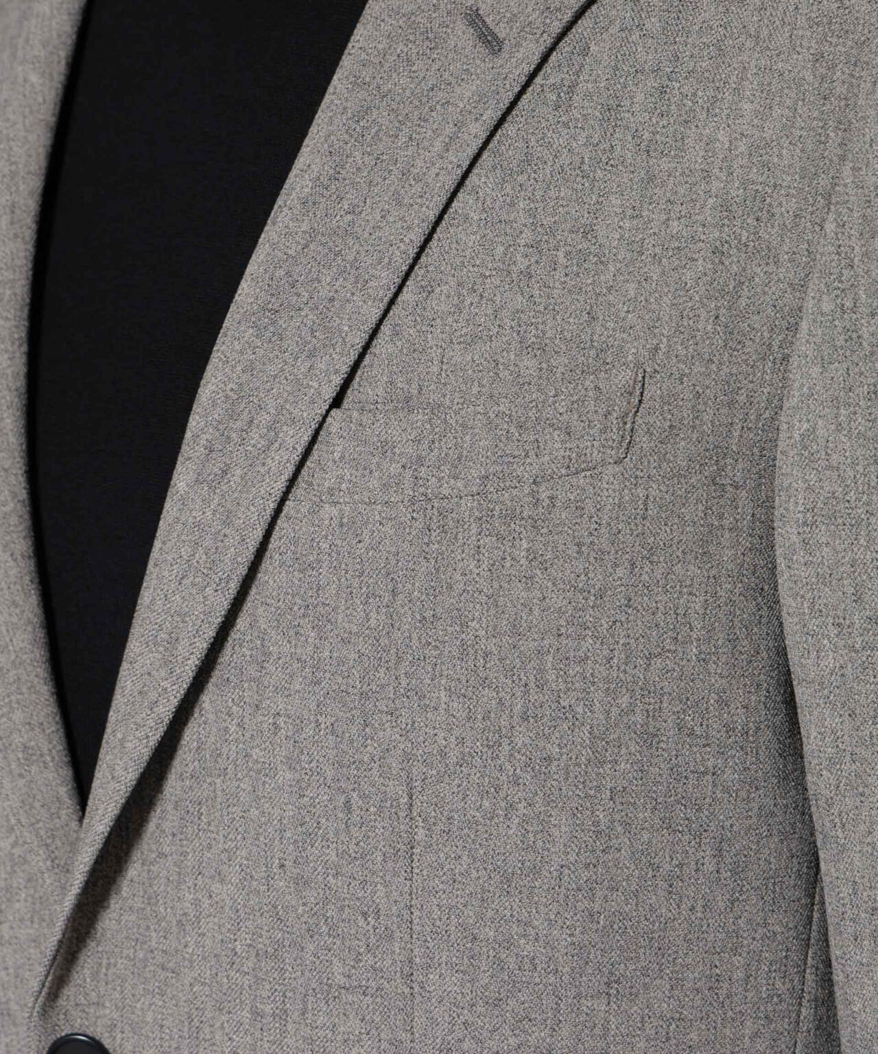 「N JACKET BASIC」 洗えるMIXツイードストレッチジャケット(セットアップ可)