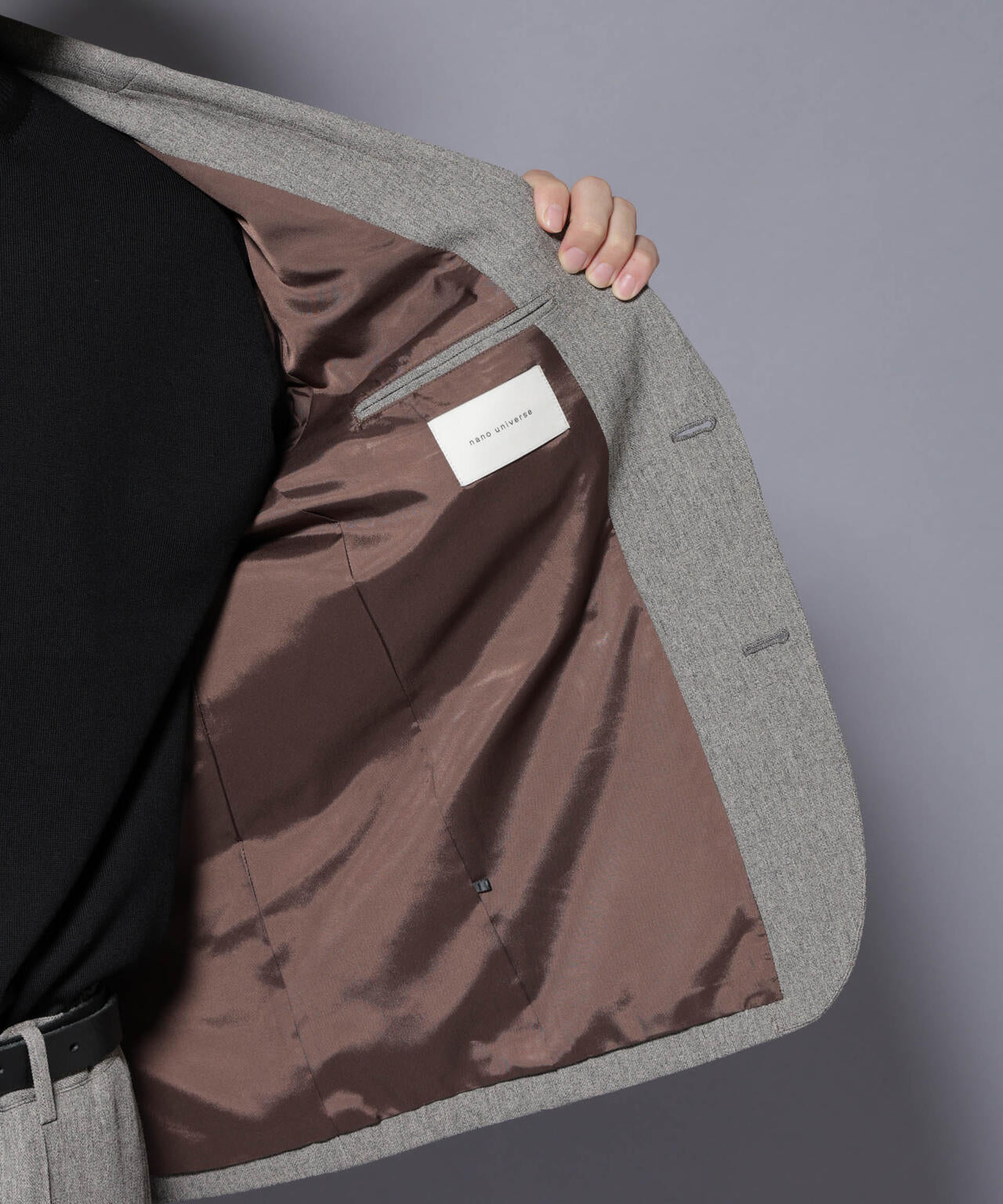 「N JACKET BASIC」 洗えるMIXツイードストレッチジャケット(セットアップ可)