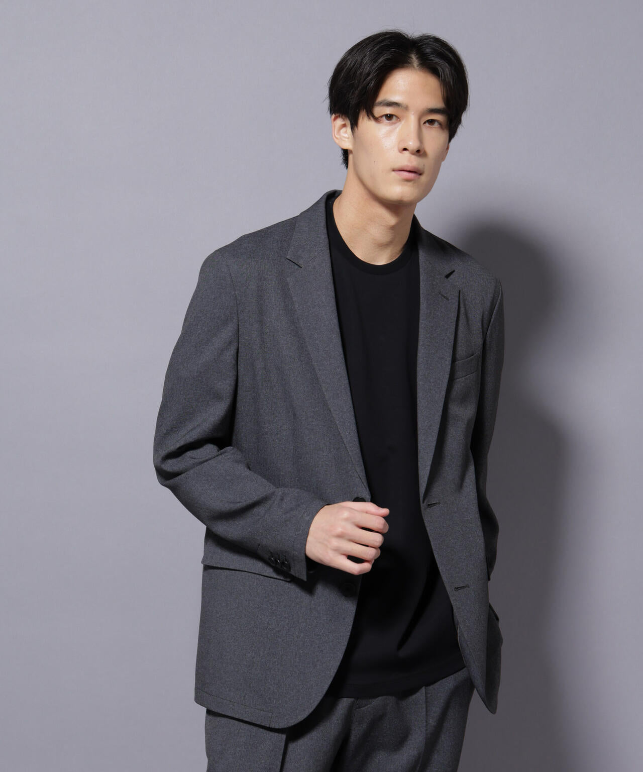 【大人気セットアップ】「Damerino」LANATEC(R)シャークスキンセットアップ防シワ形態安定