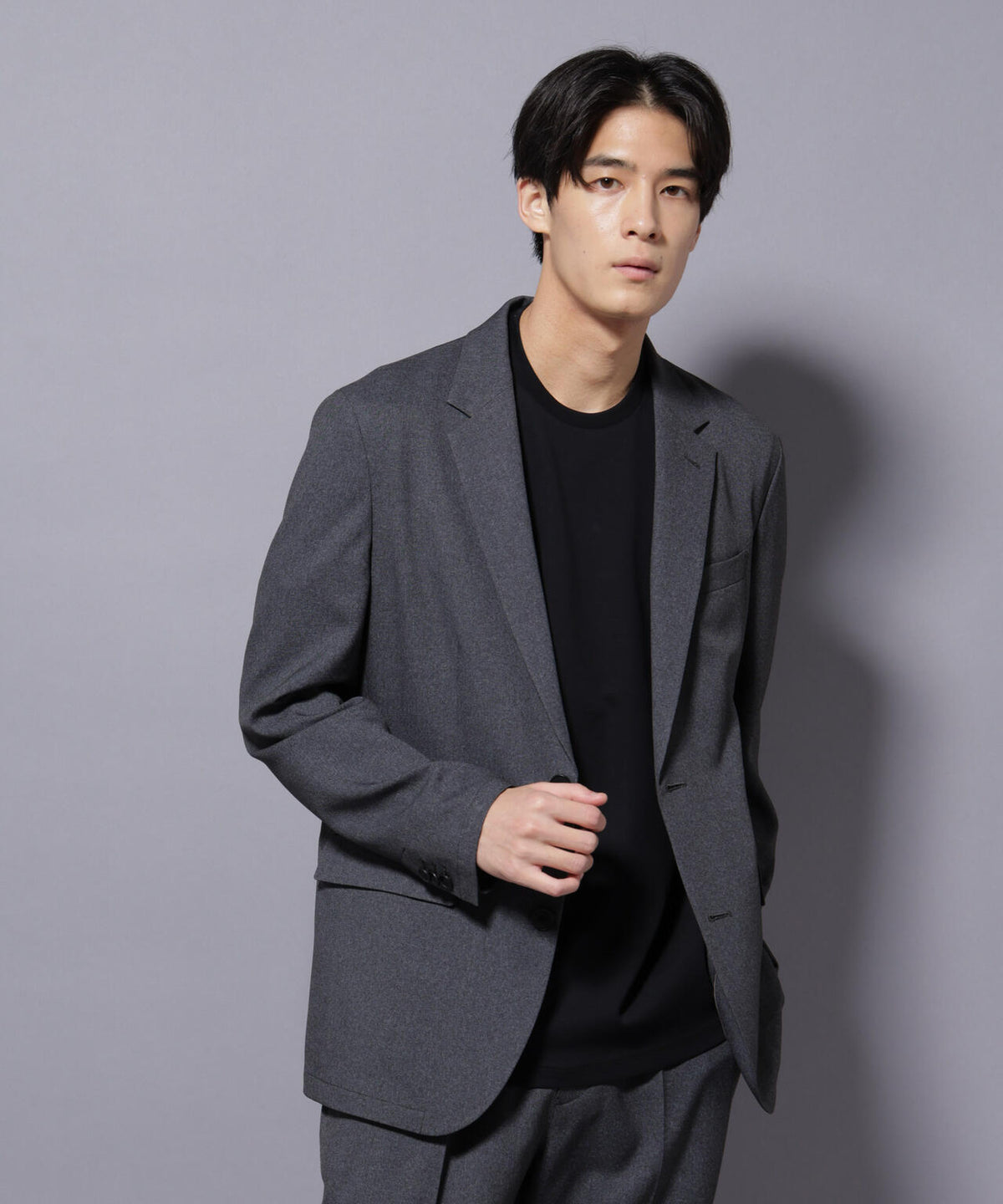 【大人気セットアップ】「Damerino」LANATEC(R)シャークスキンセットアップ防シワ形態安定