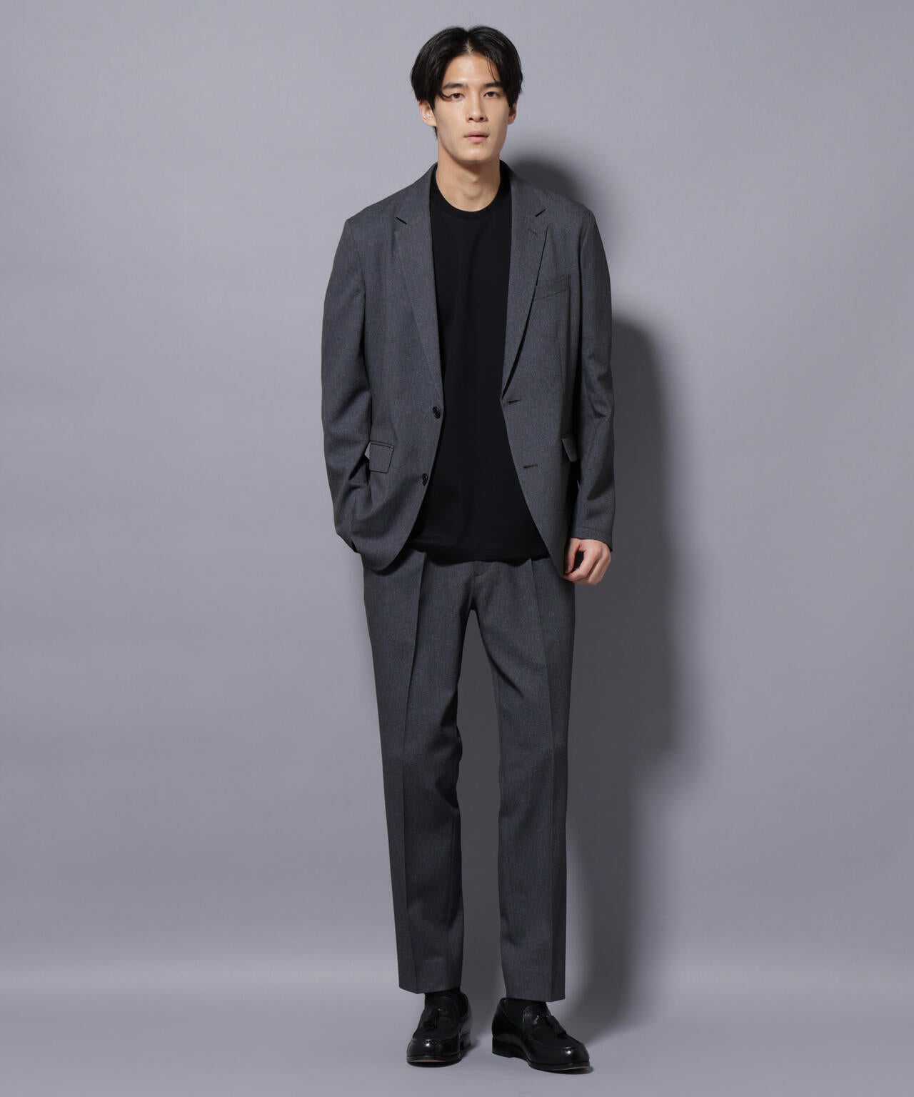 【大人気セットアップ】「Damerino」LANATEC(R)シャークスキンセットアップ防シワ形態安定