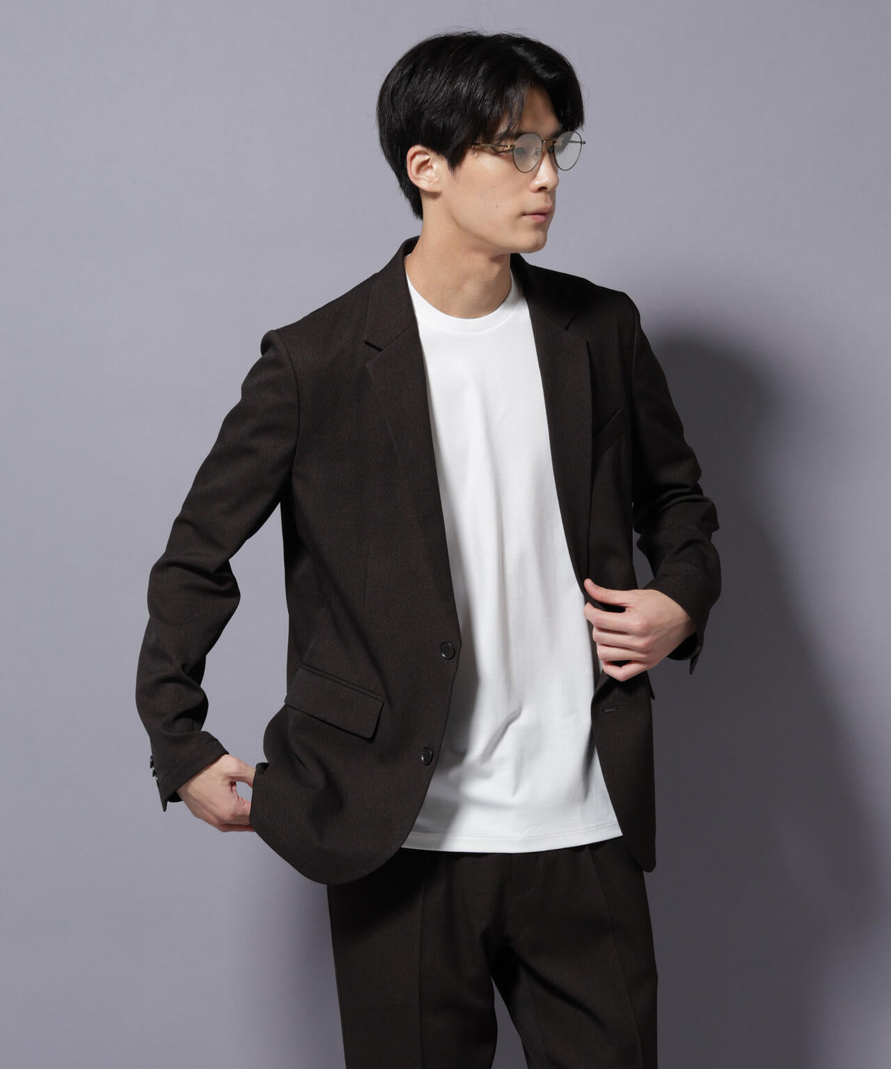 【大人気セットアップ】「Damerino」LANATEC(R)シャークスキンセットアップ防シワ形態安定