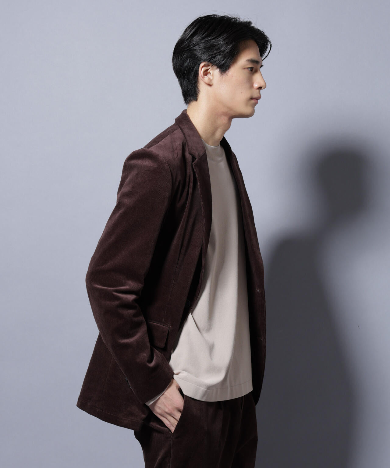 「Damerino」コットンコーデュロイストレッチセットアップ