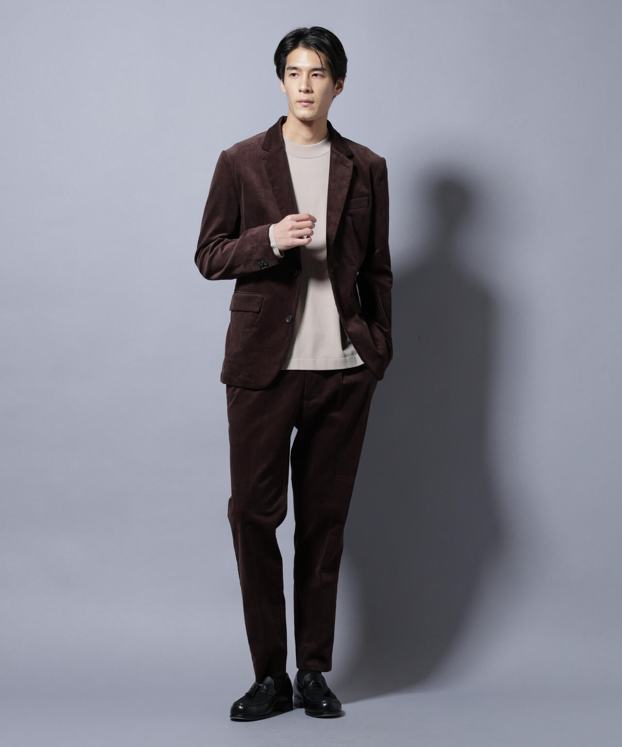 「Damerino」コットンコーデュロイストレッチセットアップ