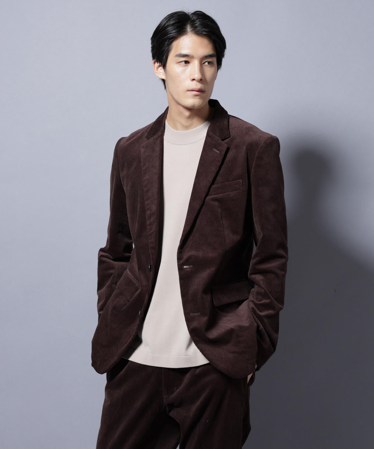 「Damerino」コットンコーデュロイストレッチセットアップ