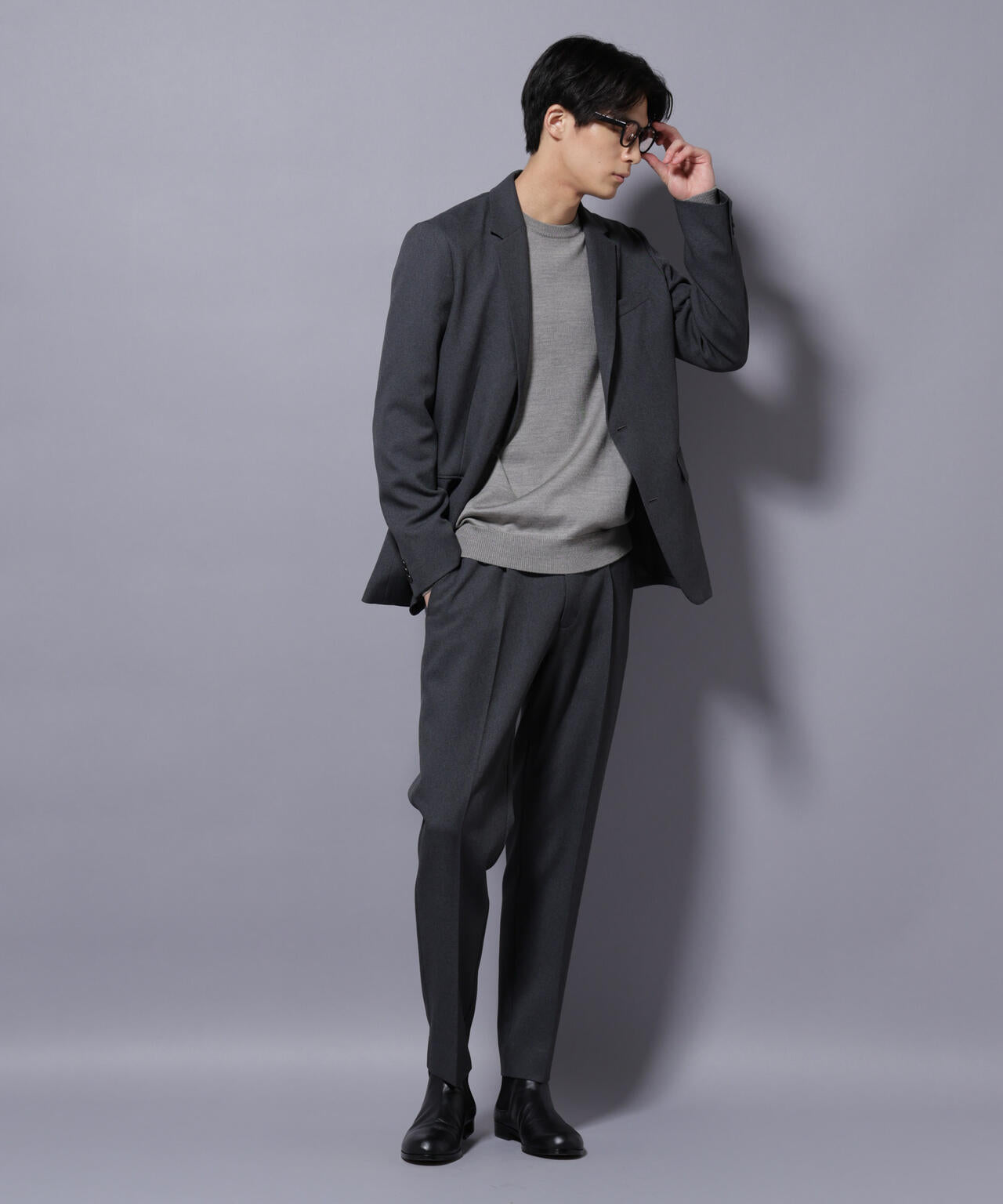 「Damerino」LANATEC(R) メランジツイルセットアップ