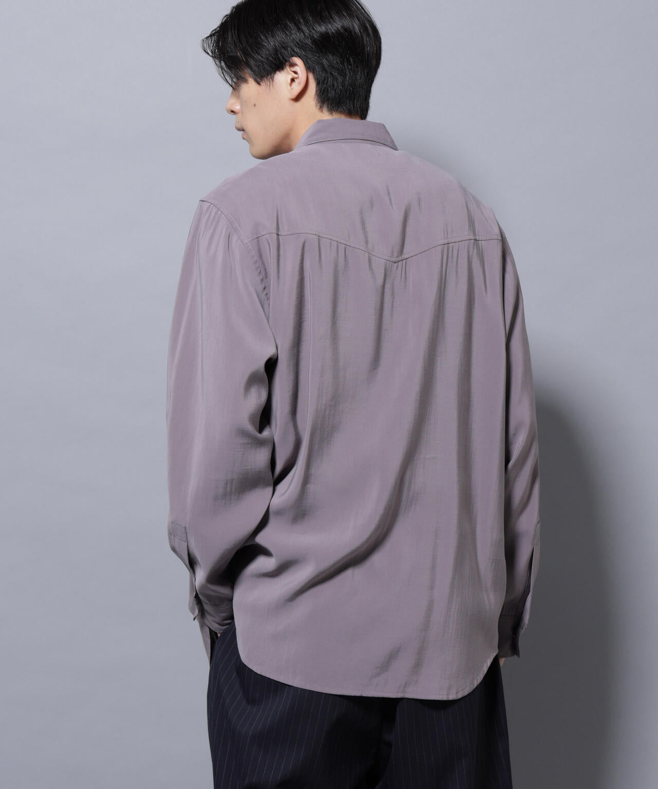 ヴィンテージライクレーヨンフィブリルシャツ