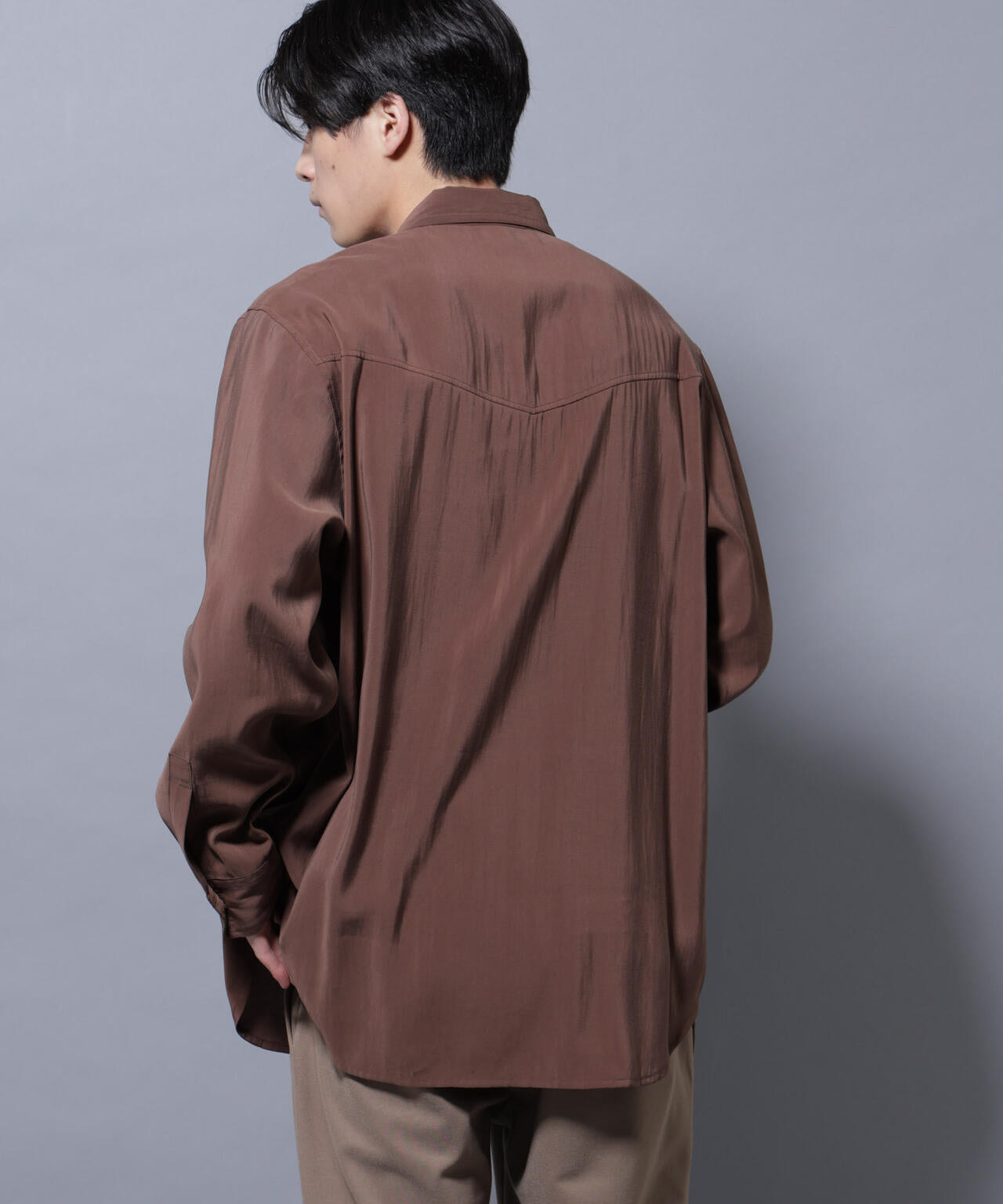 ヴィンテージライクレーヨンフィブリルシャツ