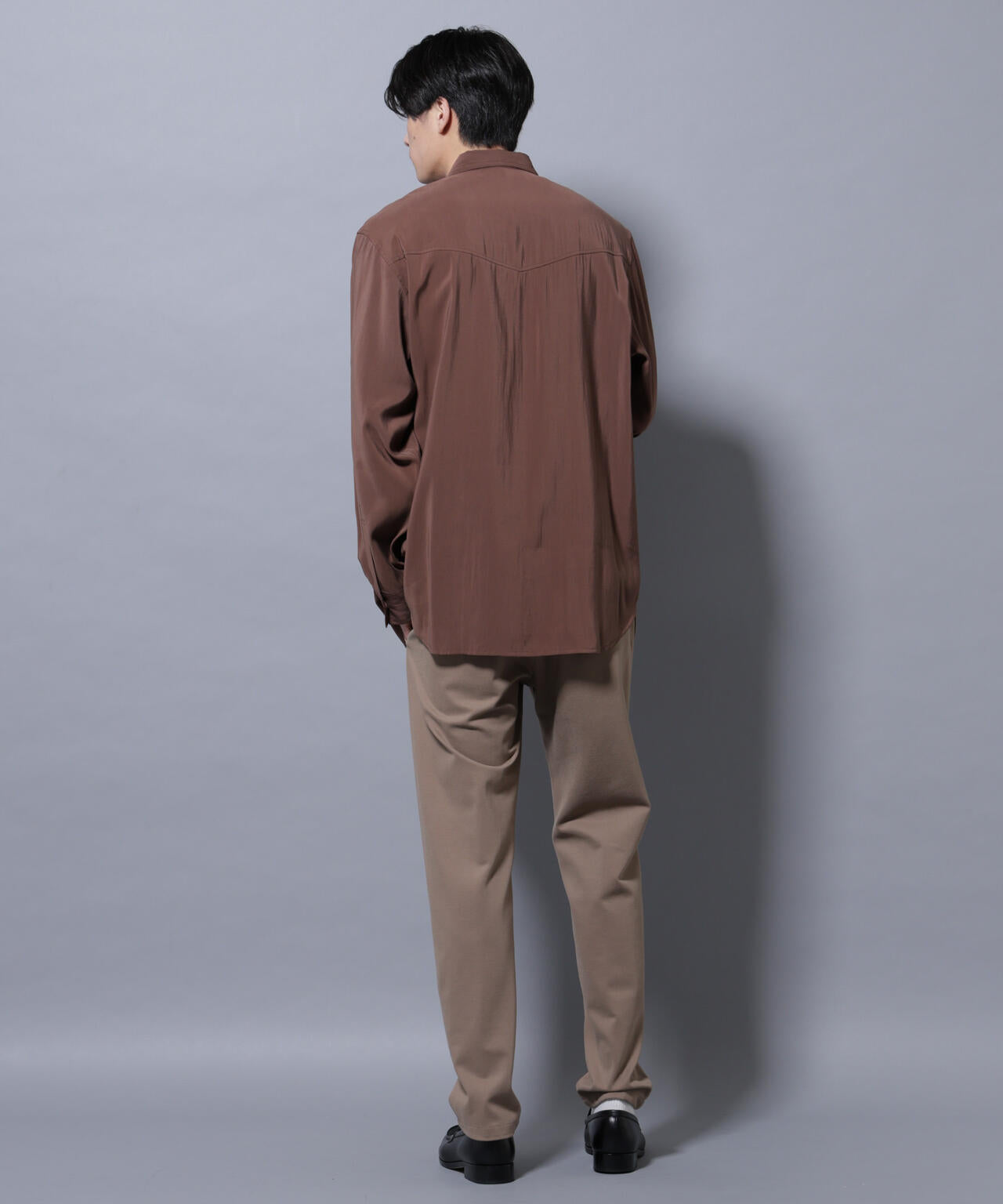 ヴィンテージライクレーヨンフィブリルシャツ