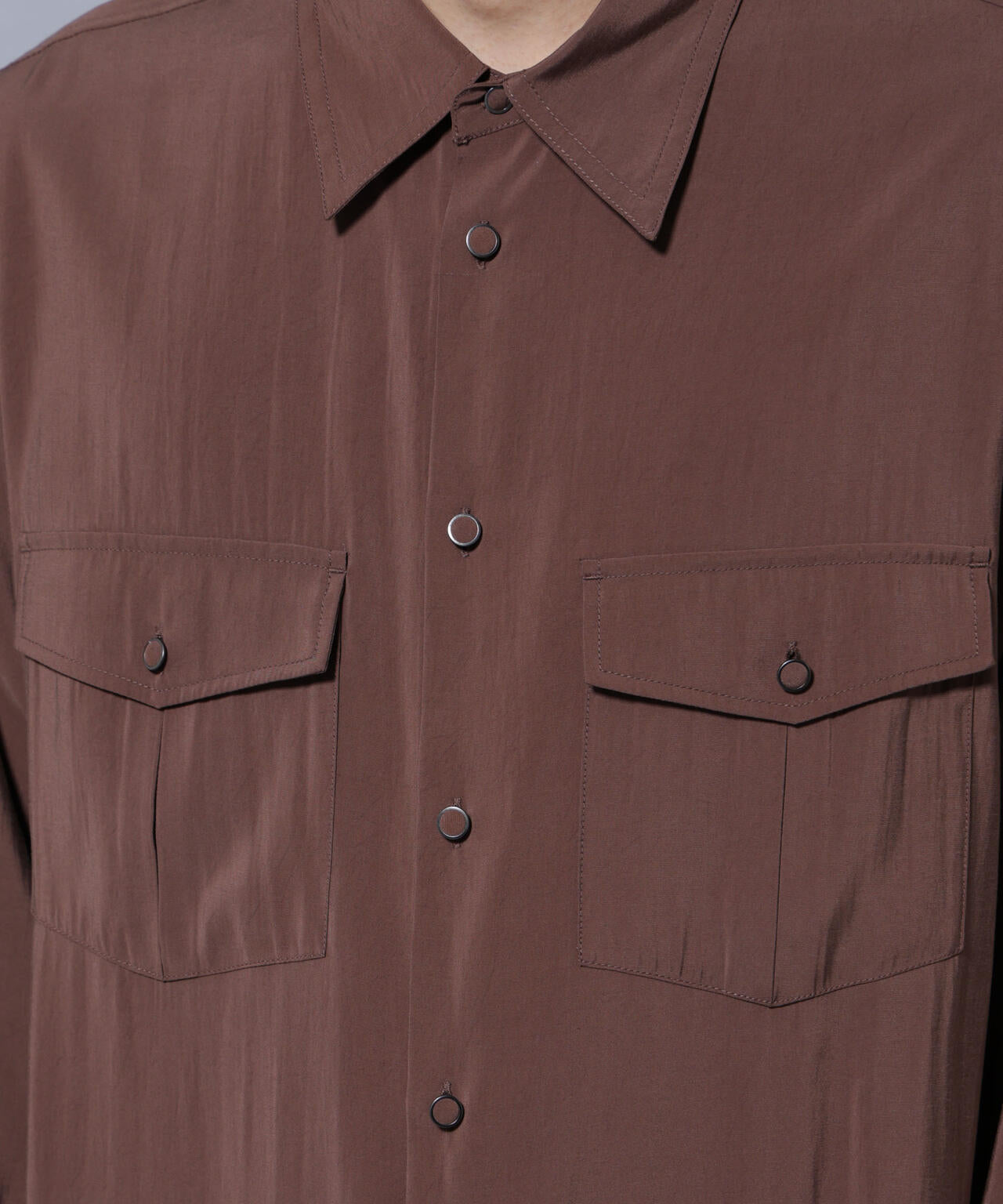 ヴィンテージライクレーヨンフィブリルシャツ