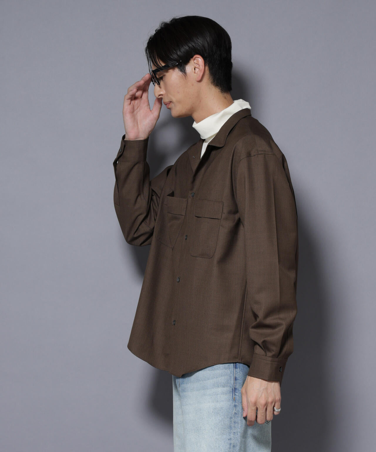 「Gavante」 ドライギャバスタンドカラーシャツ