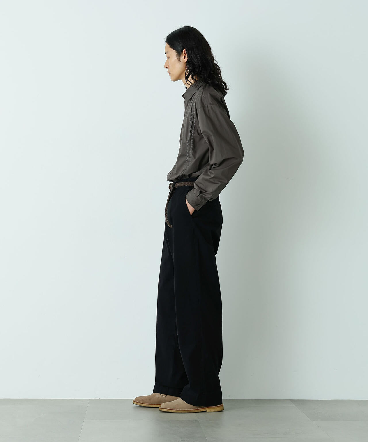 「HOTEL LACE」デザインステッチロングスリーブシャツ