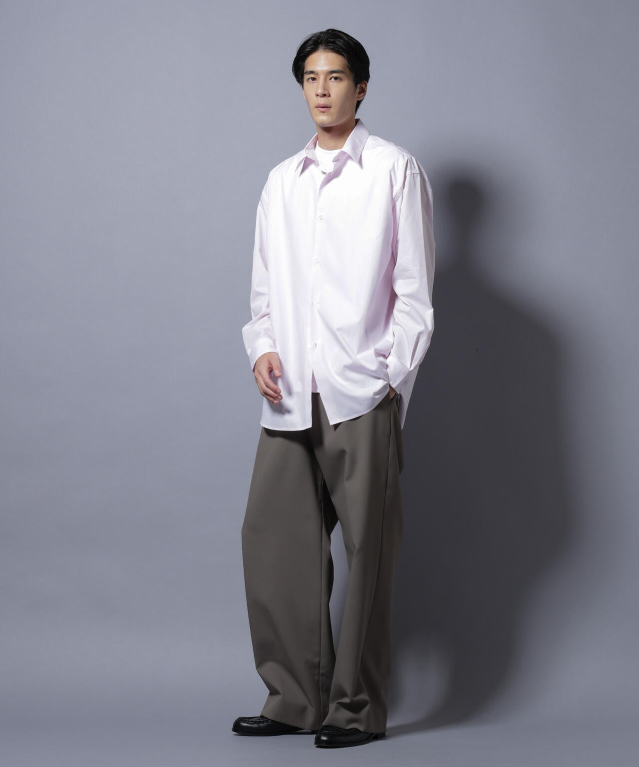 「SIDOGRAS-SIDOPOPEL」 マイクロストライプシャツ