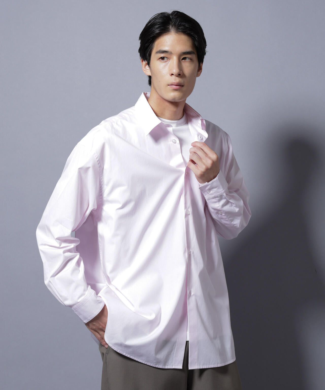 「SIDOGRAS-SIDOPOPEL」 マイクロストライプシャツ