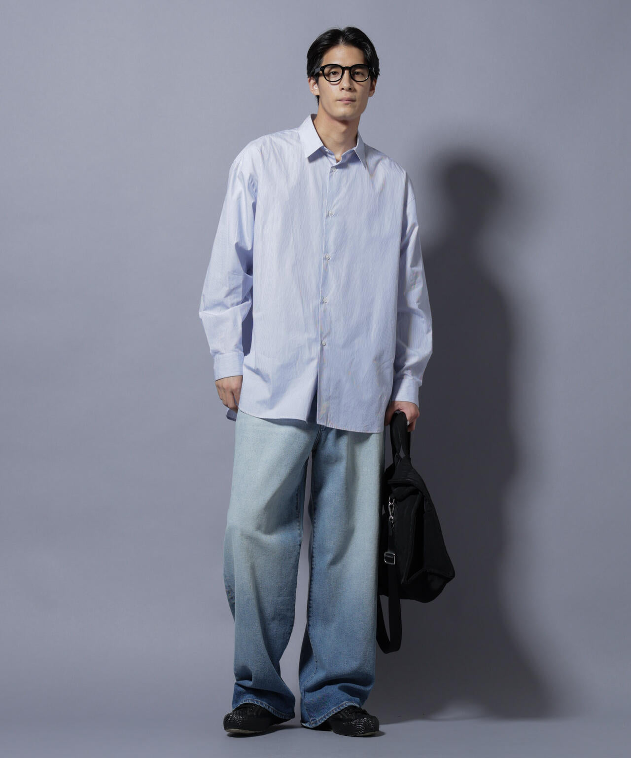 「SIDOGRAS-SIDOPOPEL」 マイクロストライプシャツ