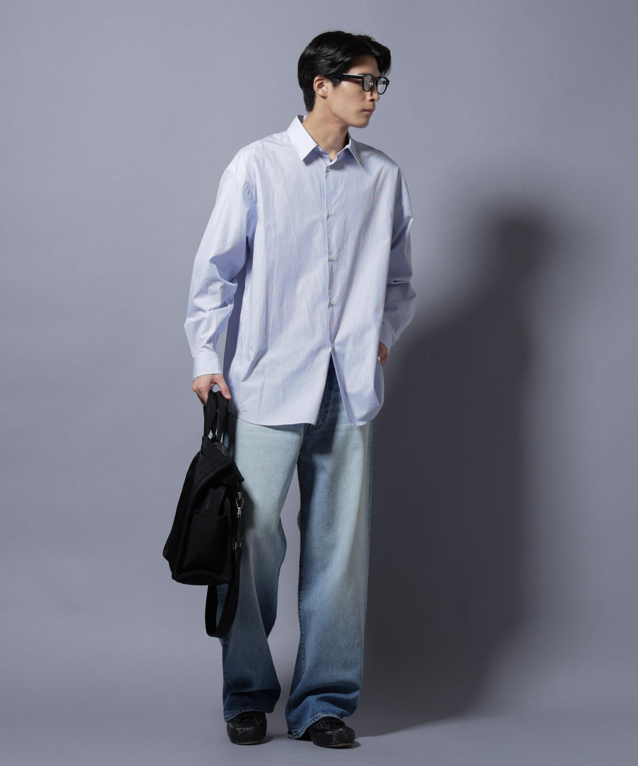 「SIDOGRAS-SIDOPOPEL」 マイクロストライプシャツ