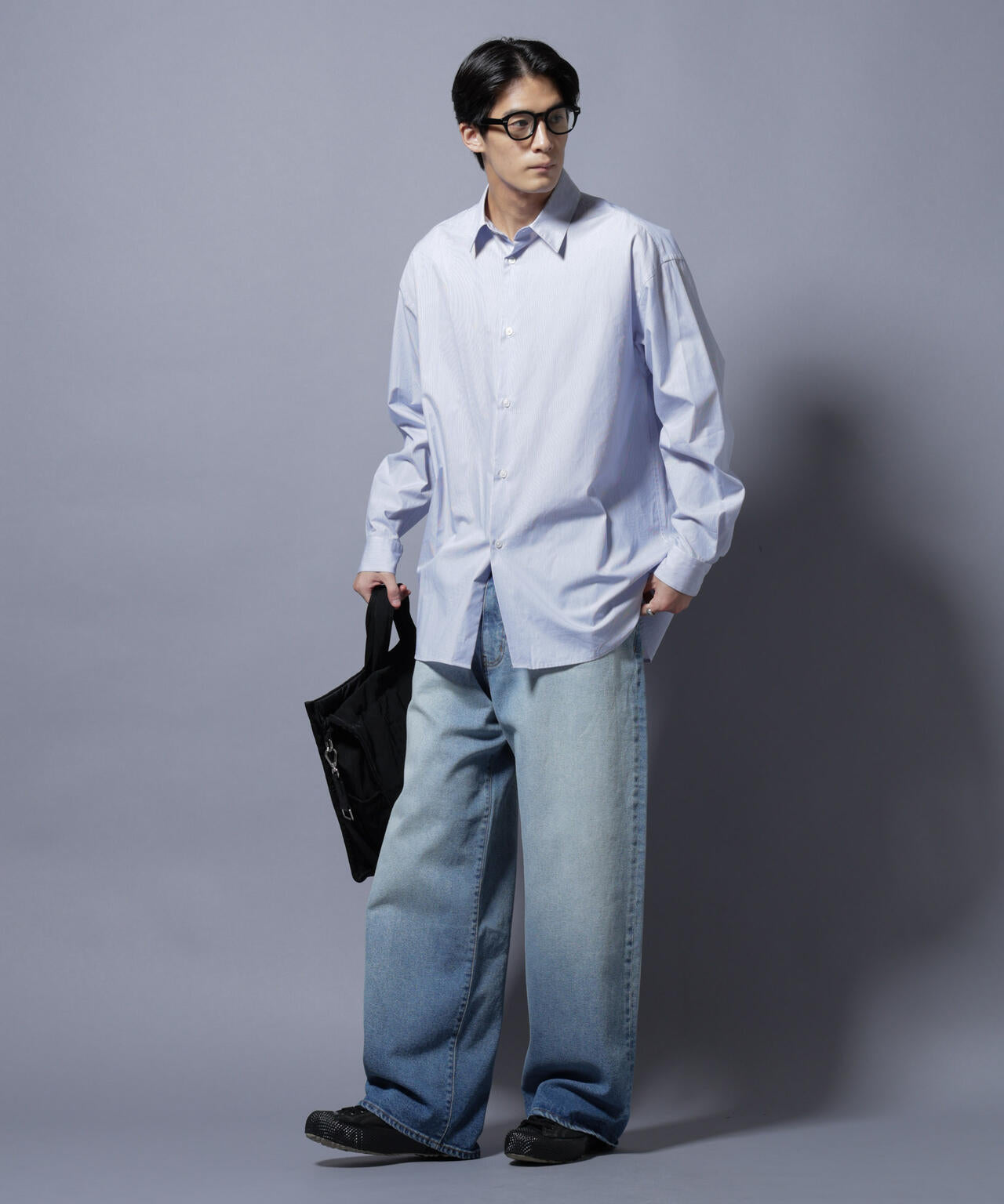 「SIDOGRAS-SIDOPOPEL」 マイクロストライプシャツ