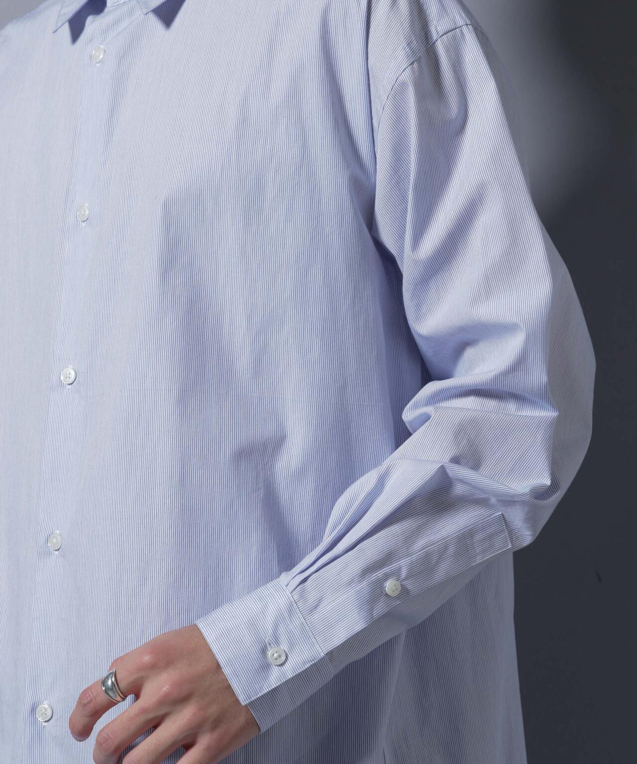 「SIDOGRAS-SIDOPOPEL」 マイクロストライプシャツ