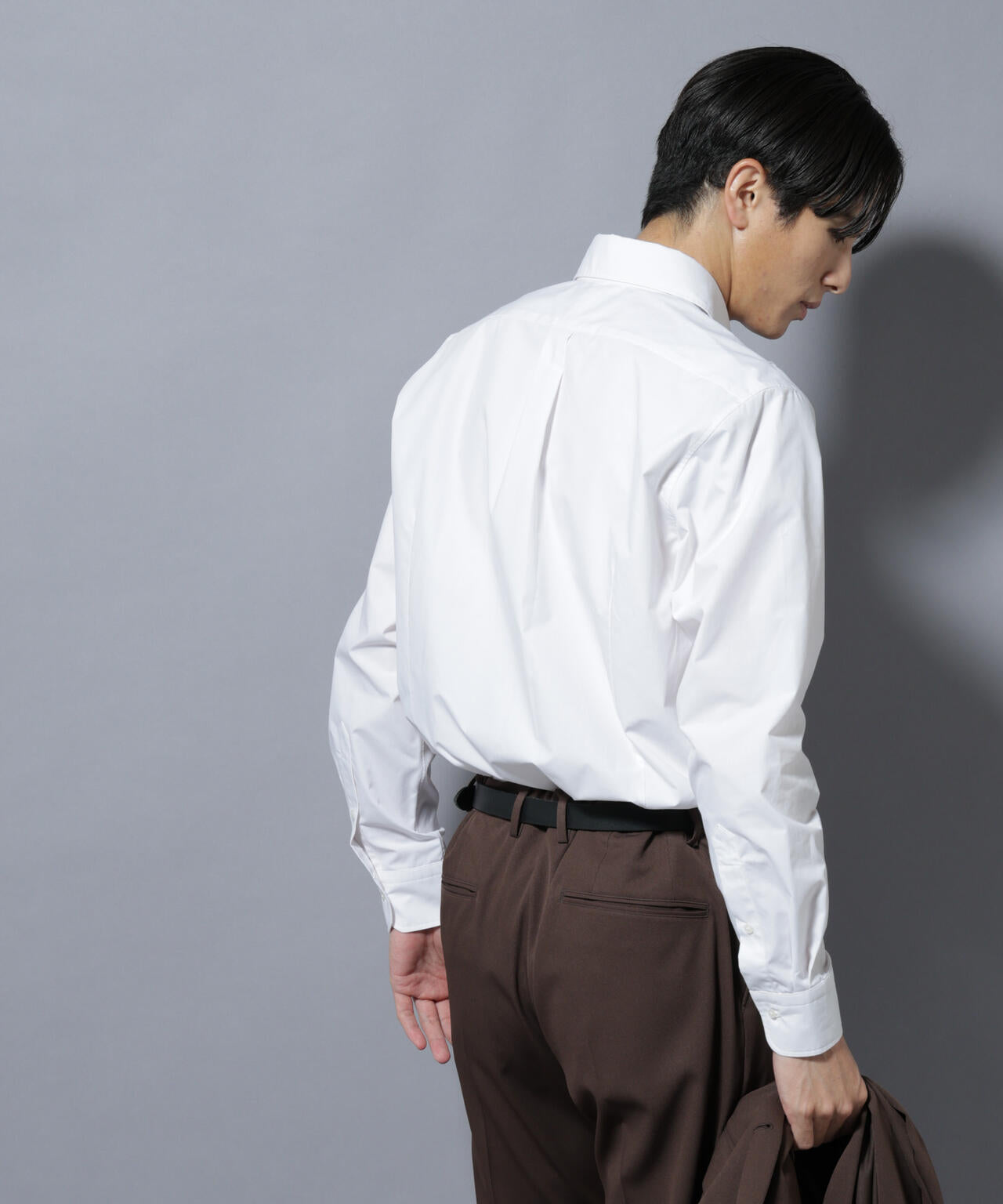 「N shirt」Anti Soaked(R)汗染み防止セミワイドカラーシャツ長袖