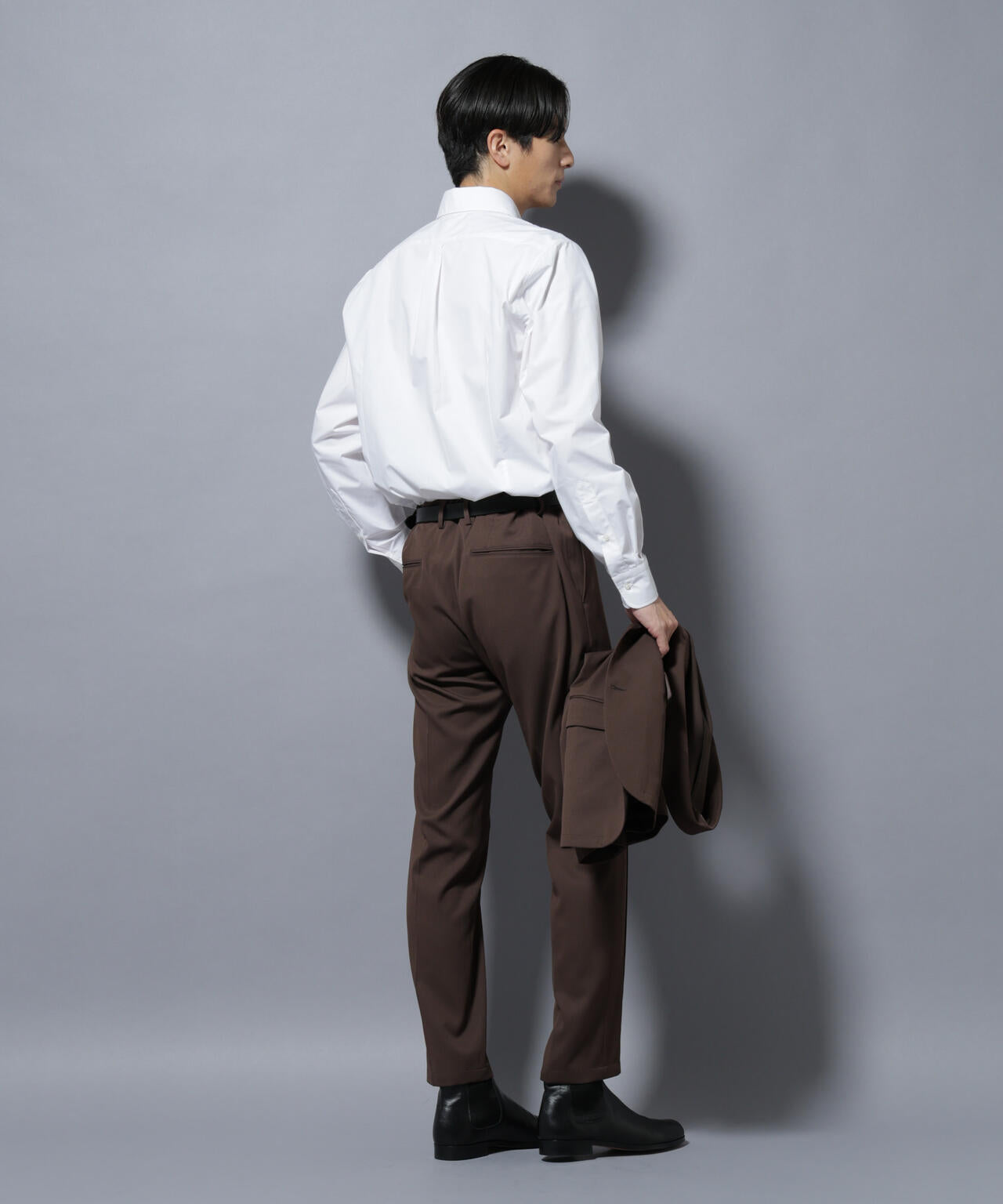 「N shirt」Anti Soaked(R)汗染み防止セミワイドカラーシャツ長袖