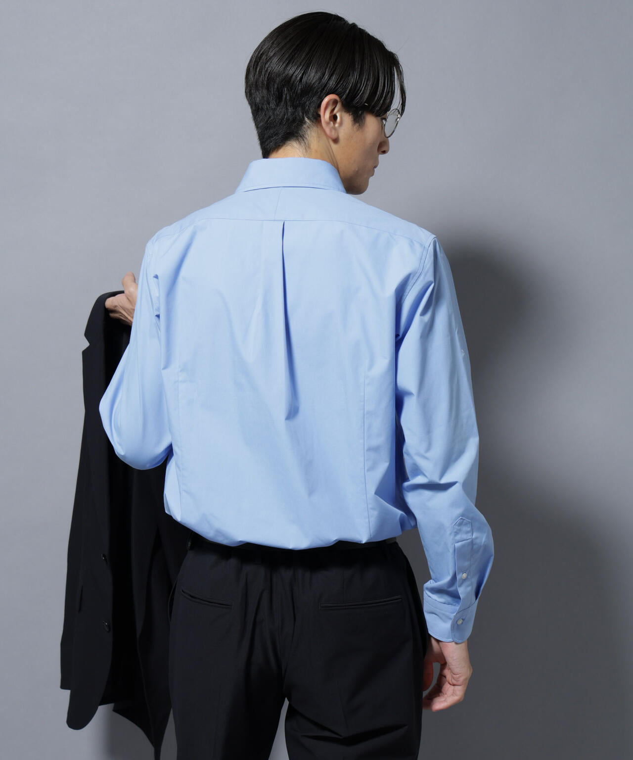 「N shirt」Anti Soaked(R)汗染み防止セミワイドカラーシャツ長袖