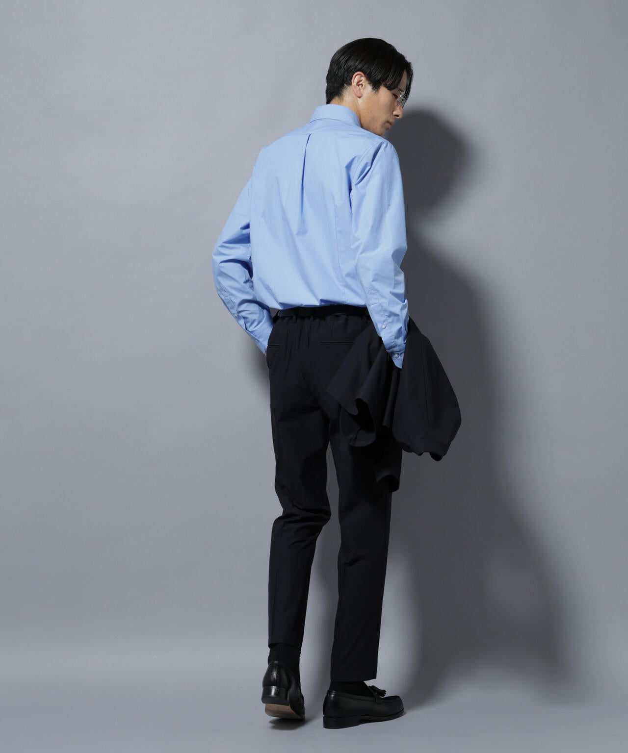 「N shirt」Anti Soaked(R)汗染み防止セミワイドカラーシャツ長袖