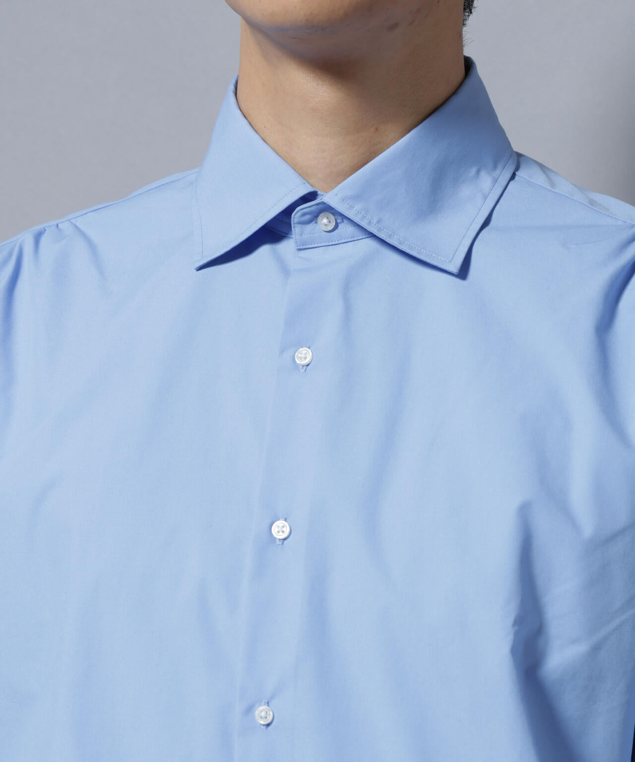 「N shirt」Anti Soaked(R)汗染み防止セミワイドカラーシャツ長袖