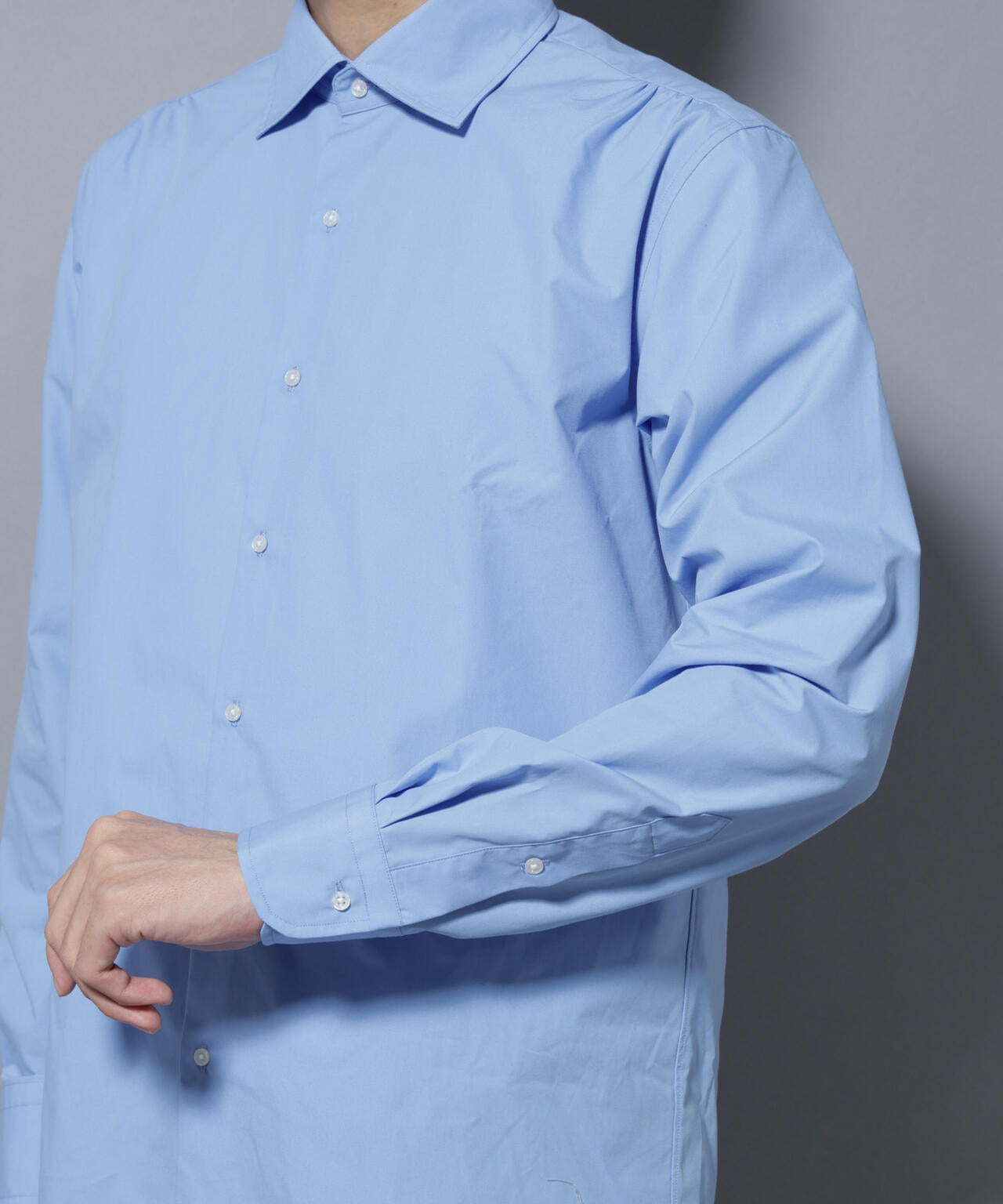 「N shirt」Anti Soaked(R)汗染み防止セミワイドカラーシャツ長袖