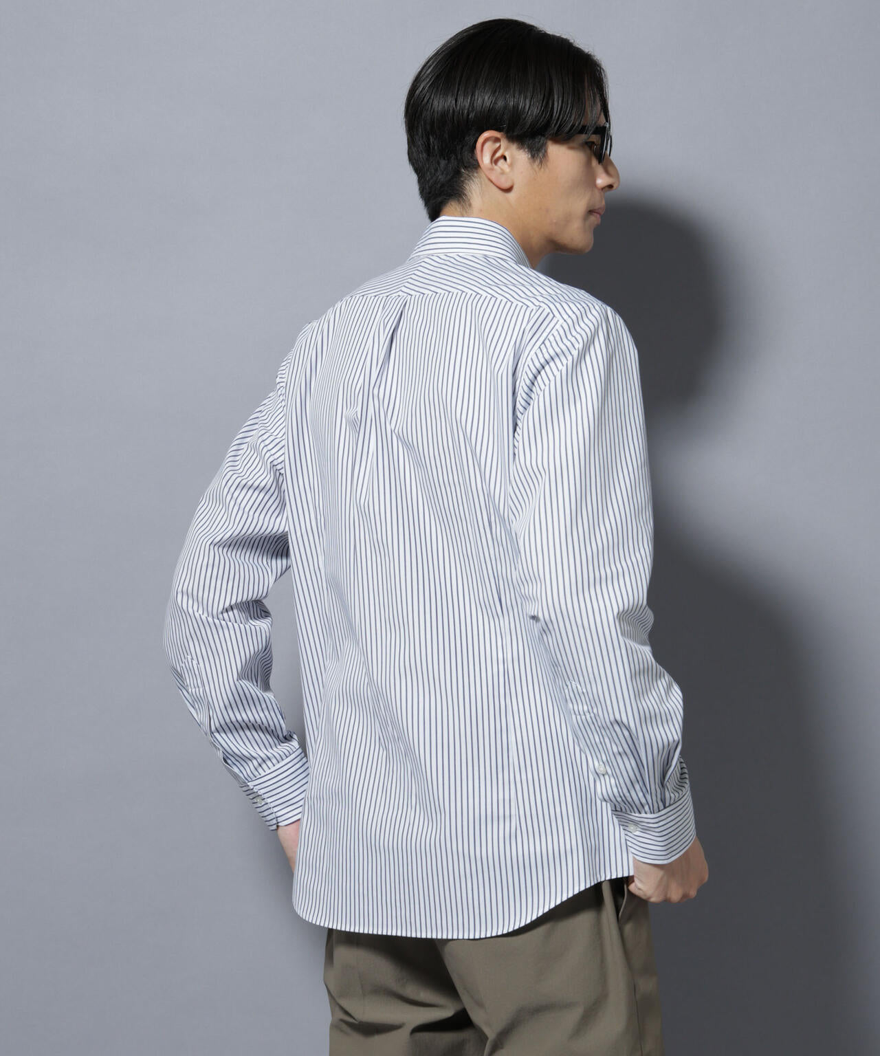 「N shirt」Anti Soaked(R)汗染み防止セミワイドカラーシャツ長袖