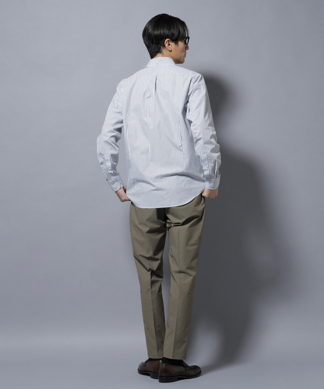 「N shirt」Anti Soaked(R)汗染み防止セミワイドカラーシャツ長袖