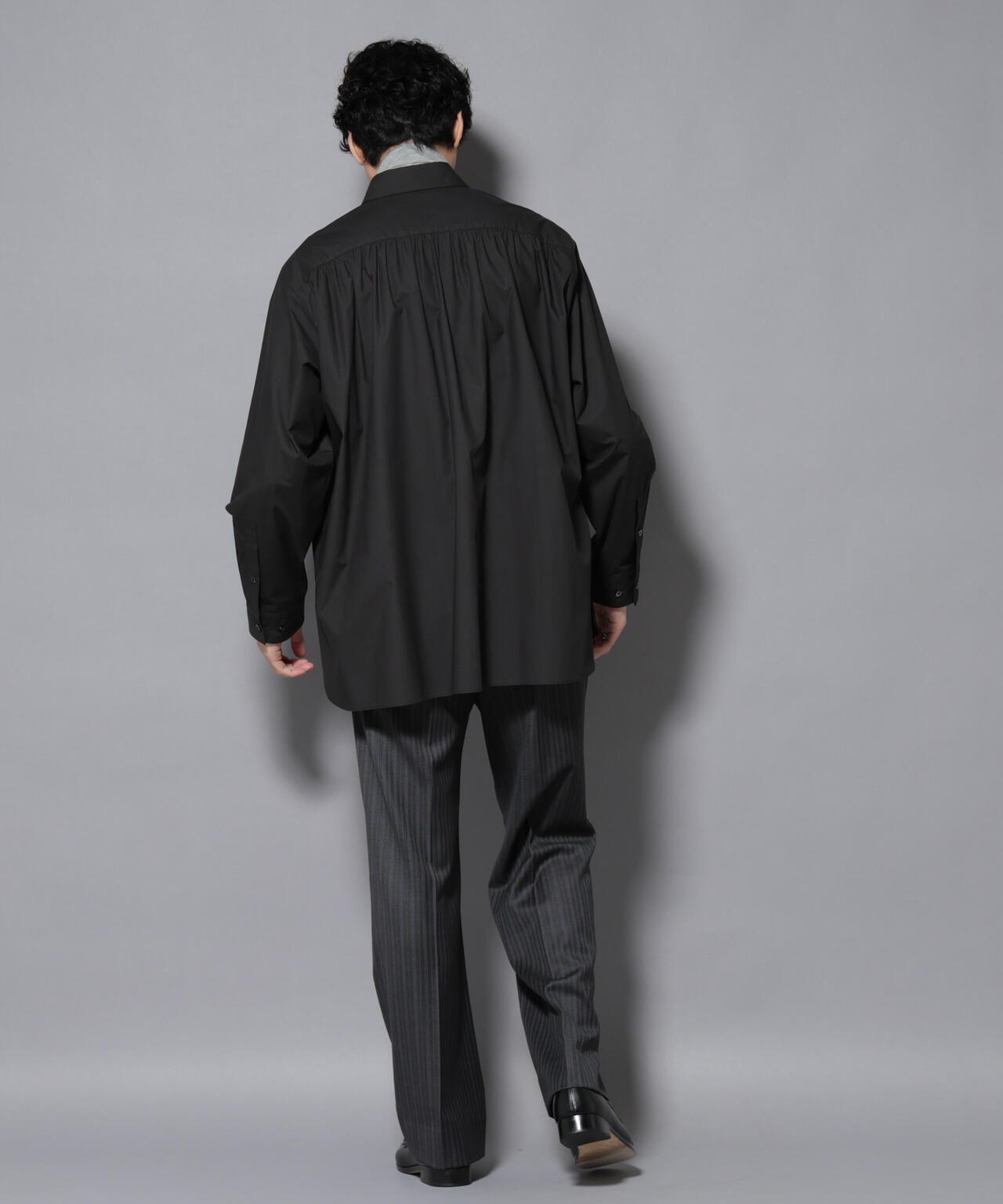「ASSEMBLANC」シルク混ブザムシャツ