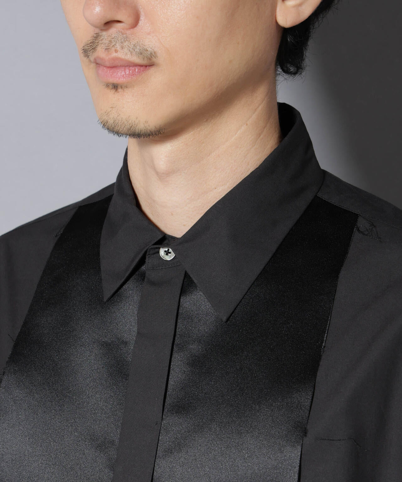 「ASSEMBLANC」シルク混ブザムシャツ