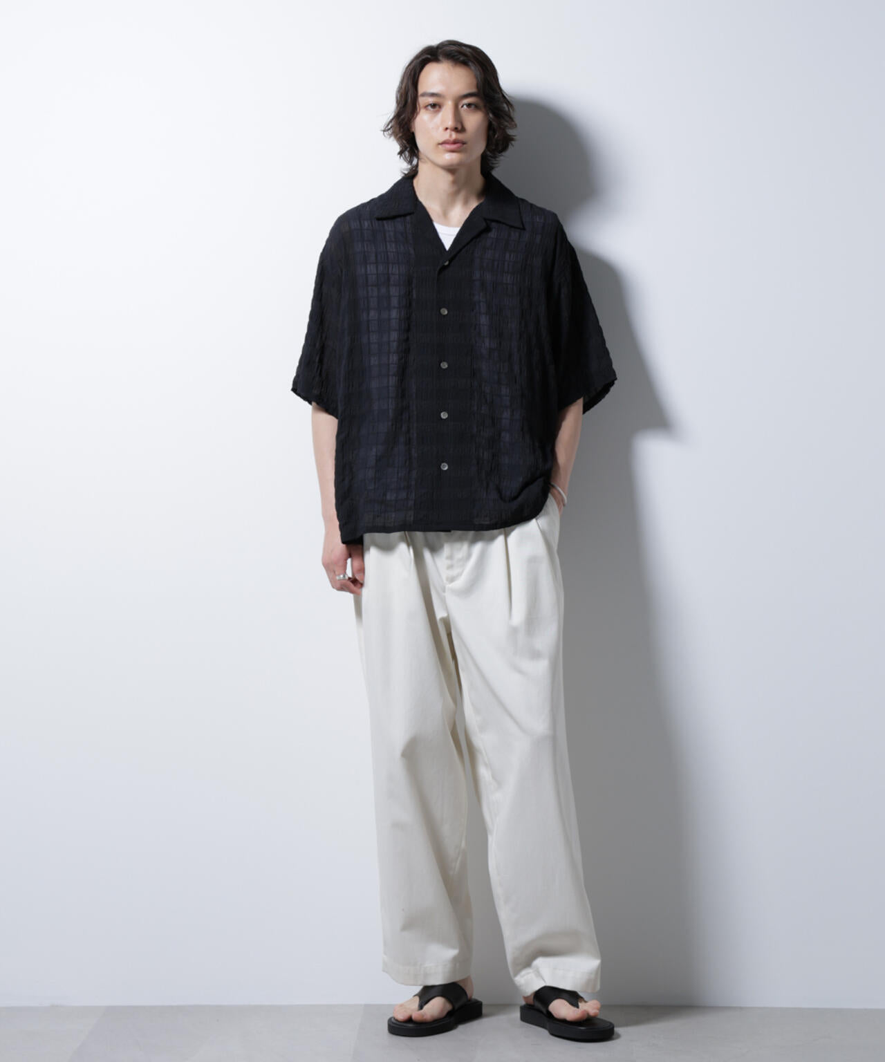 シースルーチェックシャツ