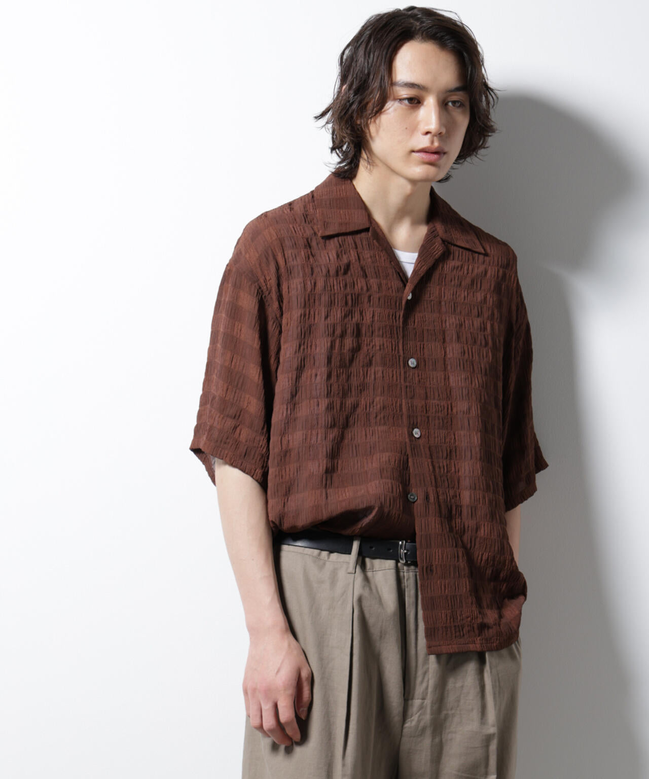シースルーチェックシャツ