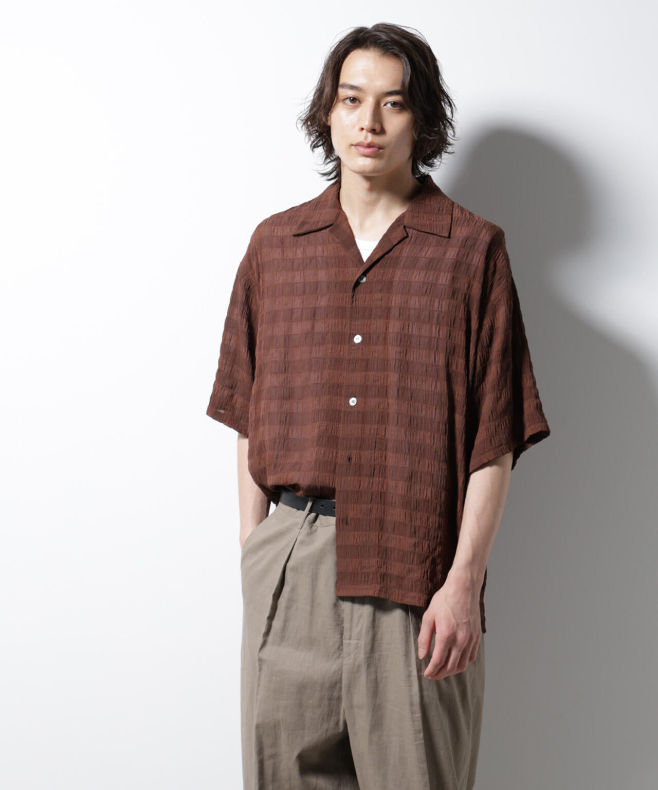 シースルーチェックシャツ