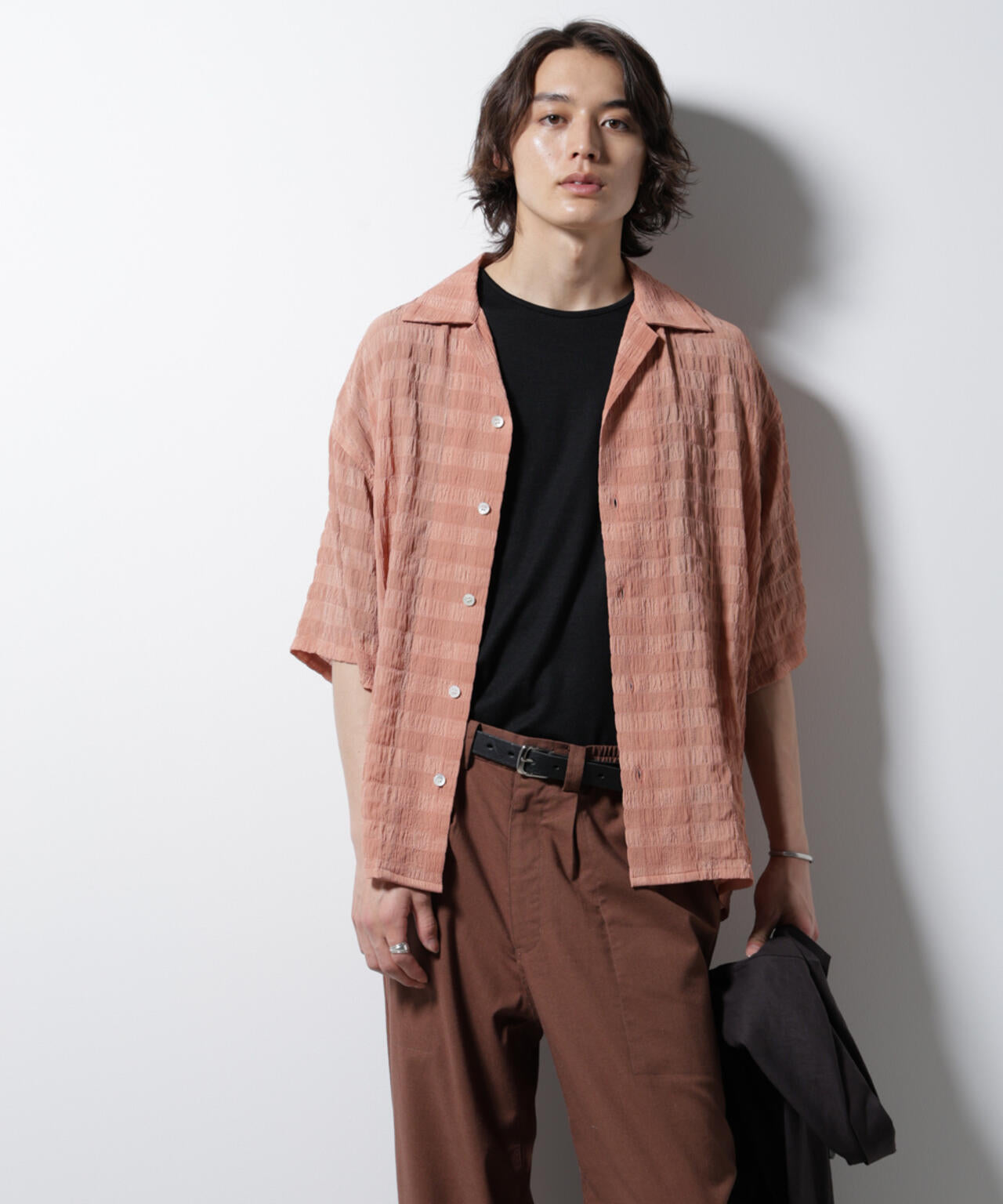 シースルーチェックシャツ