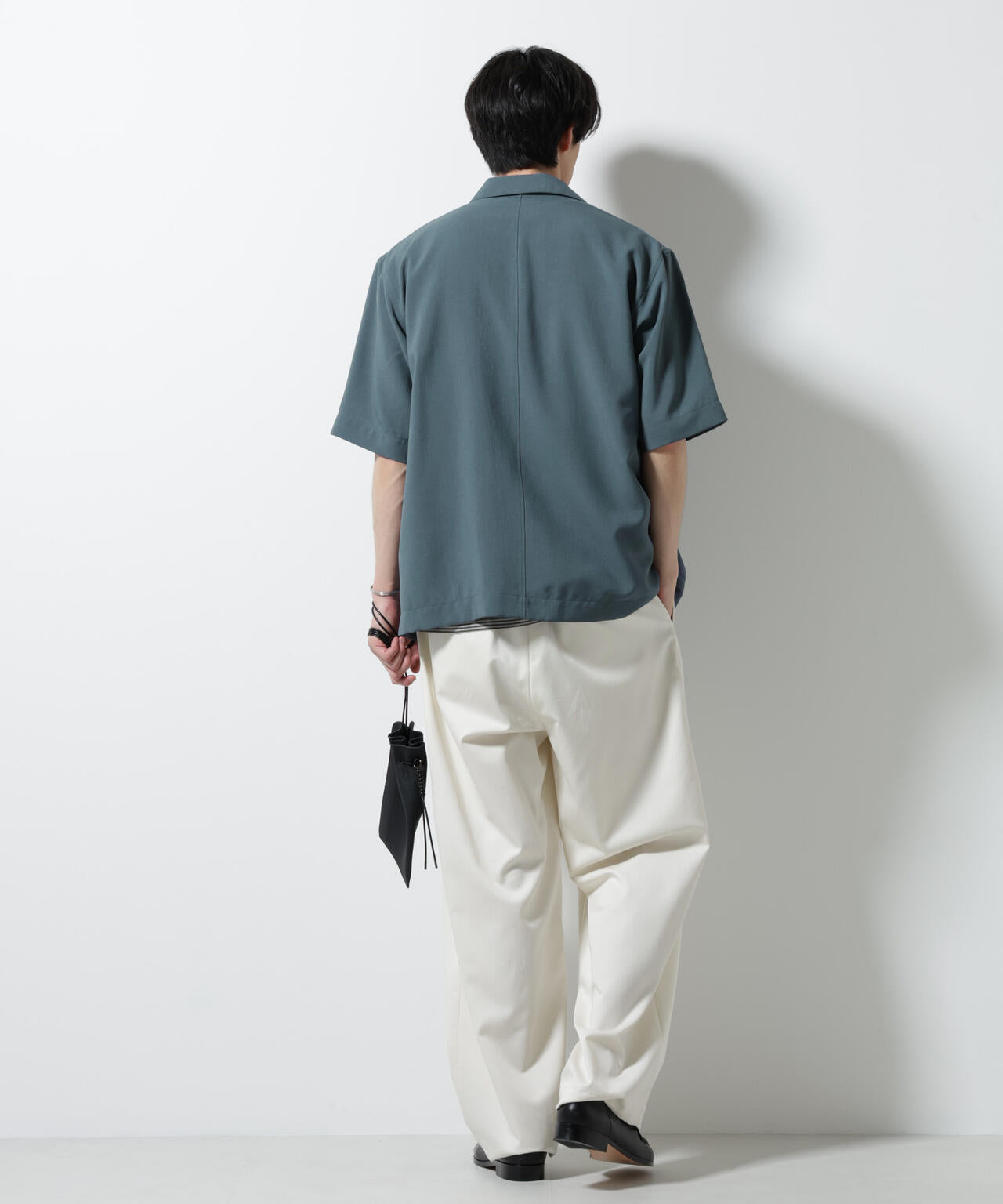 メランジドライシャツジャケット 半袖(セットアップ可)