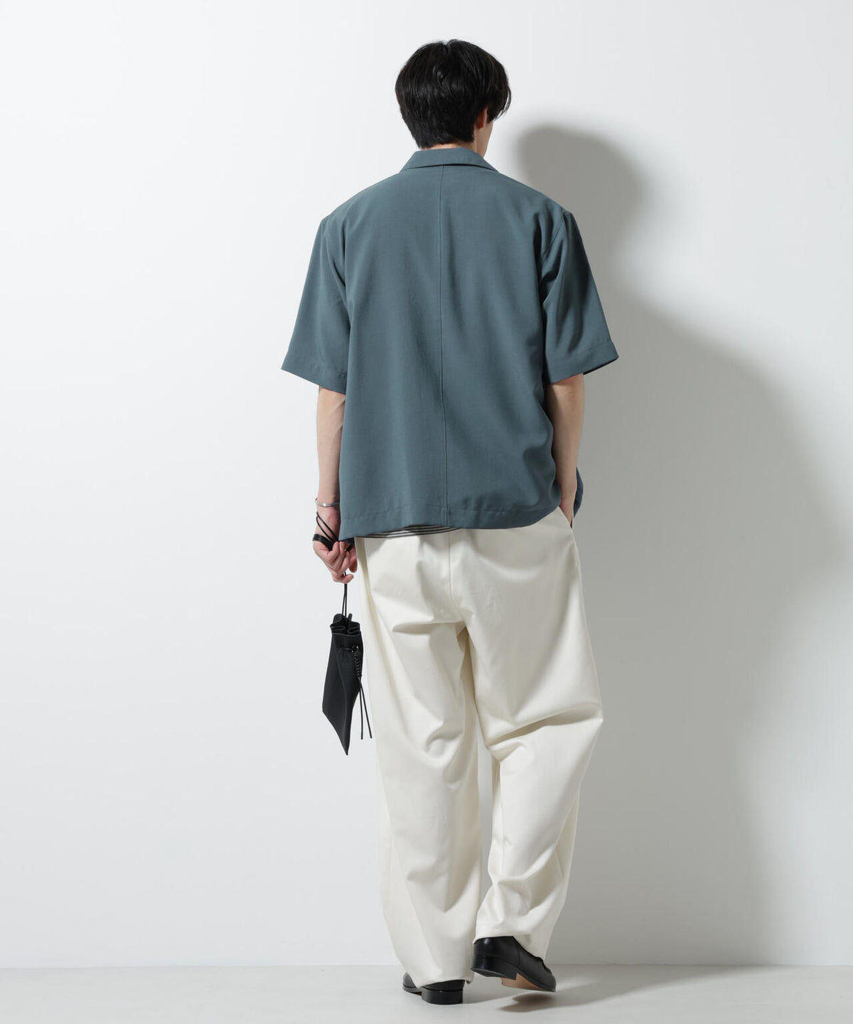 メランジドライシャツジャケット 半袖(セットアップ可)