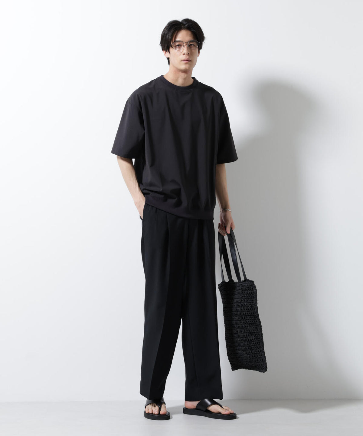 エアリーストレッチ布帛Tシャツ