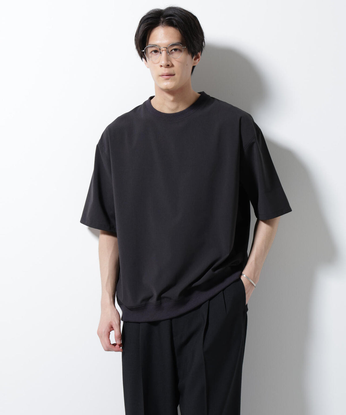 エアリーストレッチ布帛Tシャツ