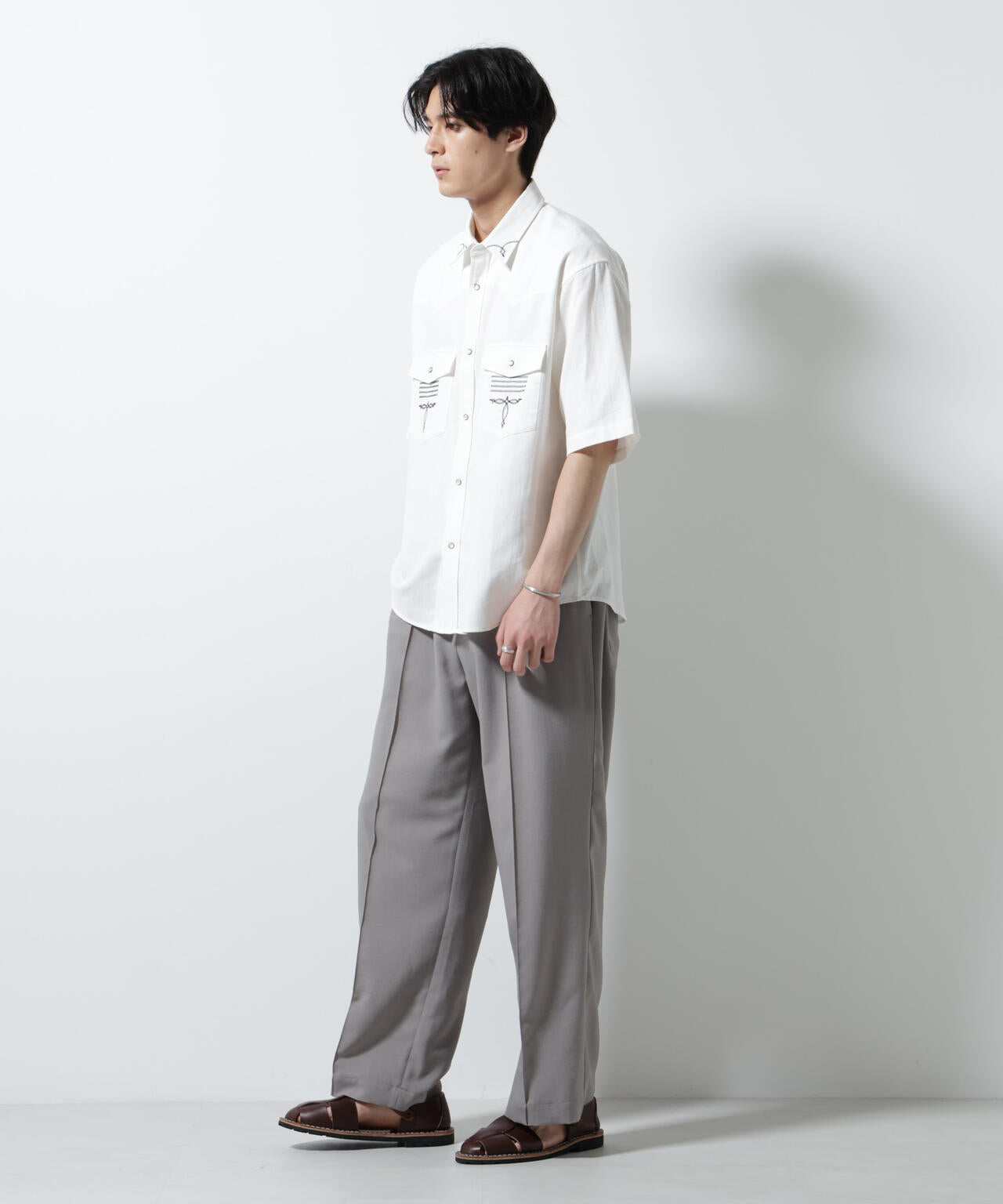 エンブロイダリー ウェスタンシャツ