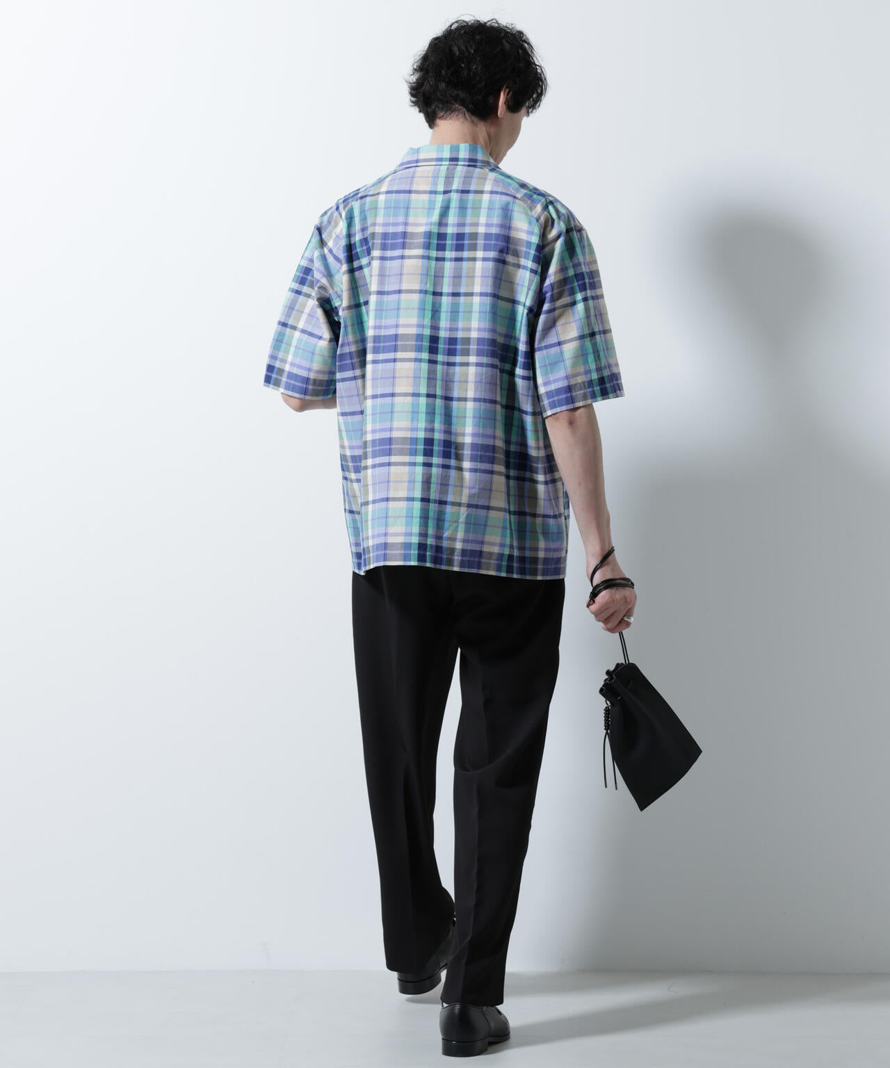 Fabric by INDIA オールドライクマドラスチェックシャツ 半袖