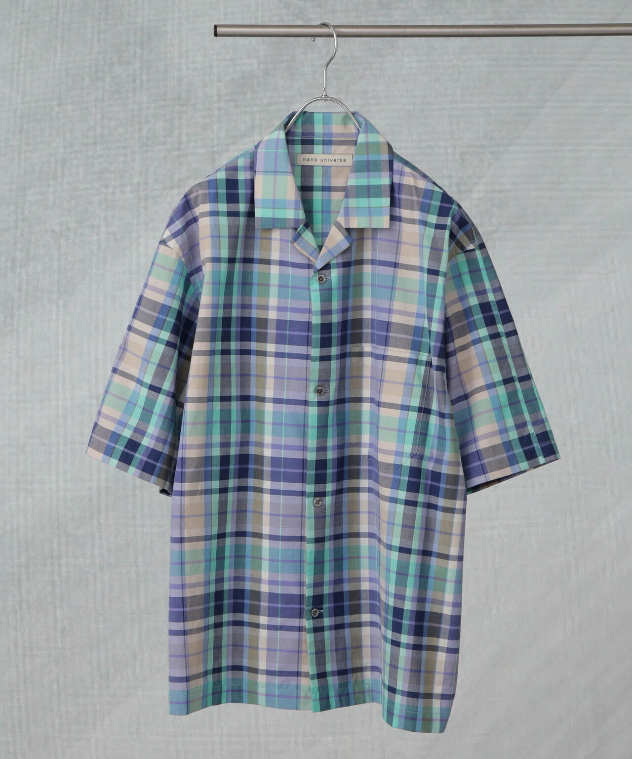 Fabric by INDIA オールドライクマドラスチェックシャツ 半袖